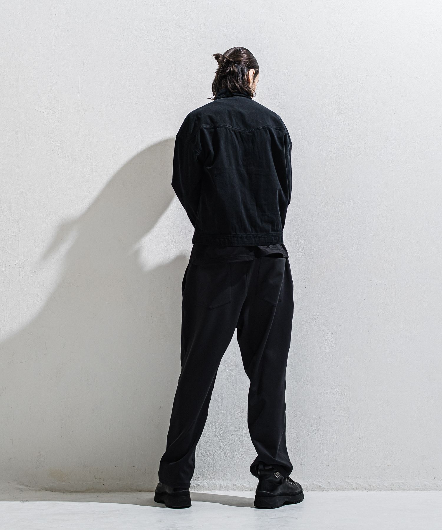 EMILIO DB WIDE PANTS / DP1-ST-003 / ダンボールジャージスーパーワイドパンツ / ブラック (3月中旬入荷予定)