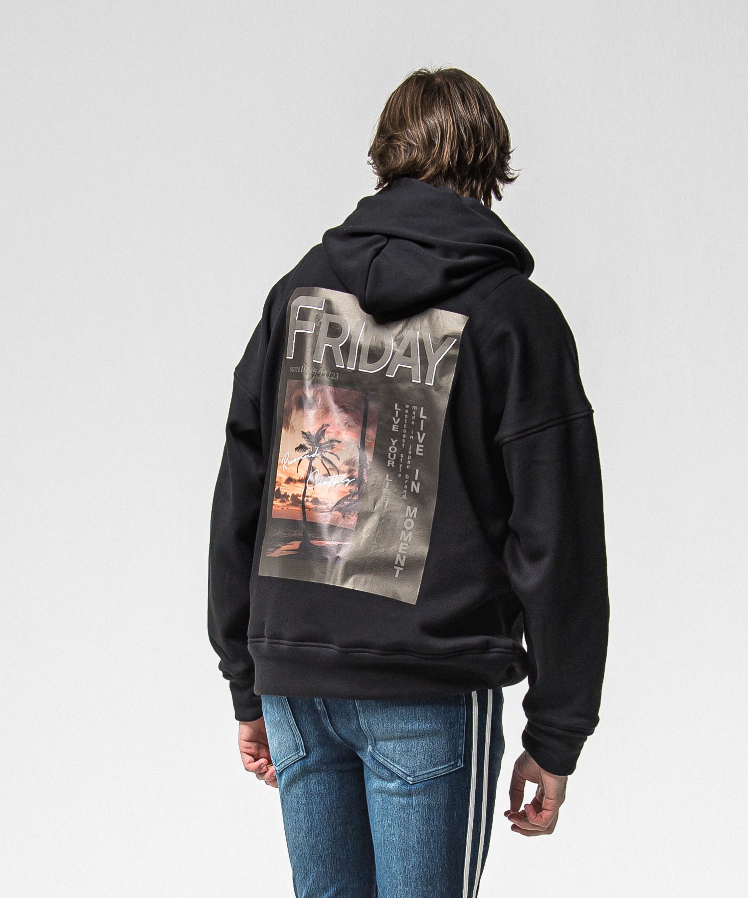 【FRIDAYコラボ】 FRIDAY OLD COVER VELOURS FLEECE TRAINER / RCF1-C-001 / 裏起毛FRIDAYオールドカバートレーナー / ブラック (11月上旬入荷予定)