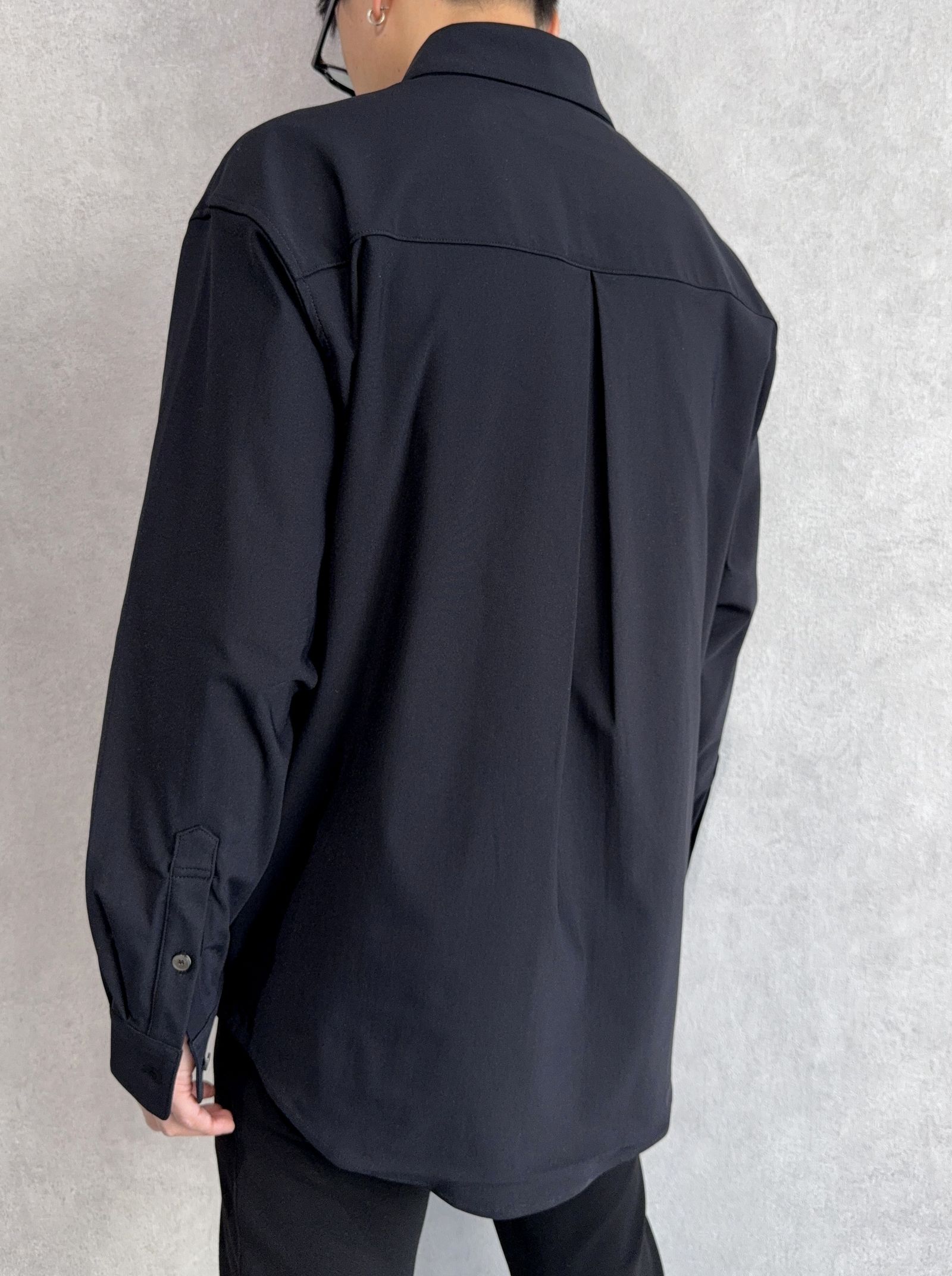 NYLON JACK SHIRTS / RC41-SH-001 / オーバーサイズナイロンシャツ / ブラック