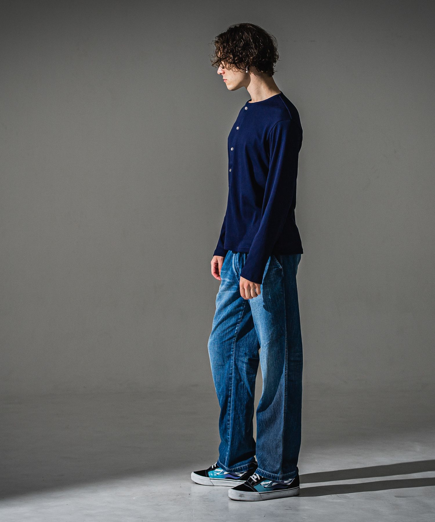 RIB HENRY LONGSLEEVE / RC41-T-005 / リブヘンリーネック長袖Tシャツ / ネイビー (7月中旬入荷予定)