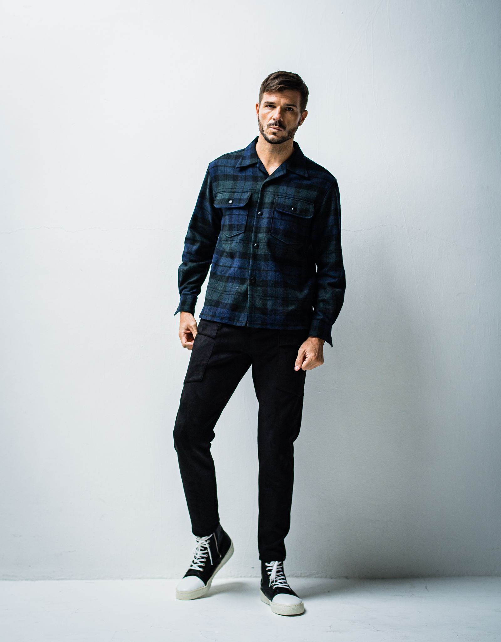 HEAVY FLANNEL JK / OR1-SH-002 / チェックシャツジャケット / ネイビー (1月上旬入荷予定)