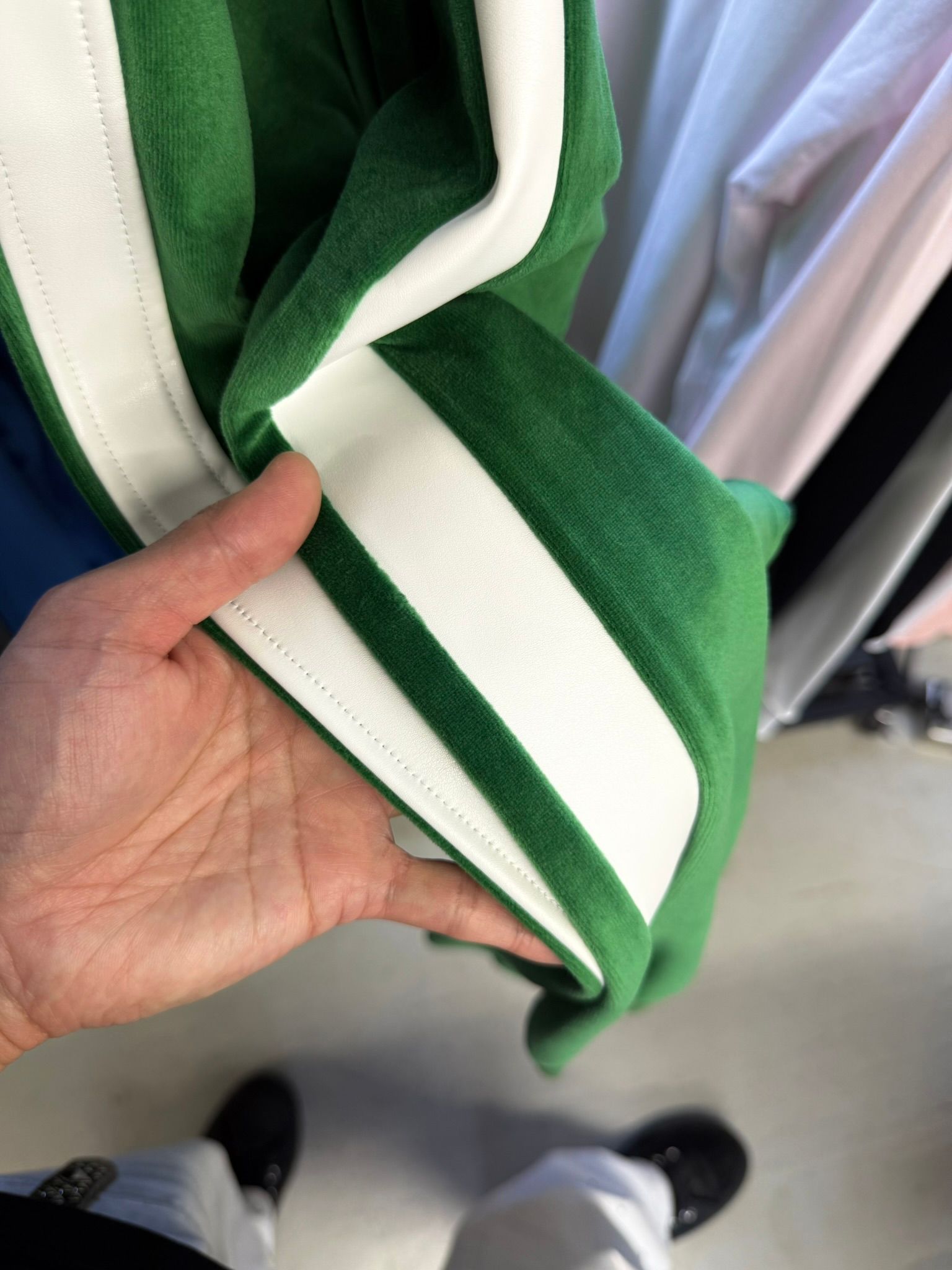 VELOURS VARSITY / RC41-C-005 / ベロアトラックスタジャン / グリーン (9月中旬入荷予定)