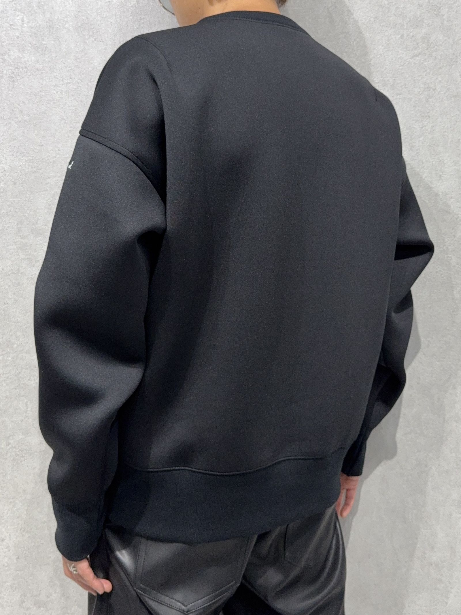 HD DROP TRAINER / RC37-C-004 / ダンボールニット 無地トレーナー / ブラック