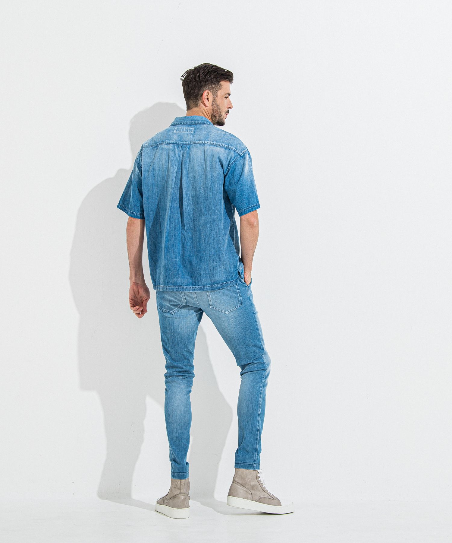 DENIM JERSEY CHRIS EASY TUCK PT / RC36-ST-016TD / ライトオンスデニムジャージイージータックパンツ / ライトインディゴ