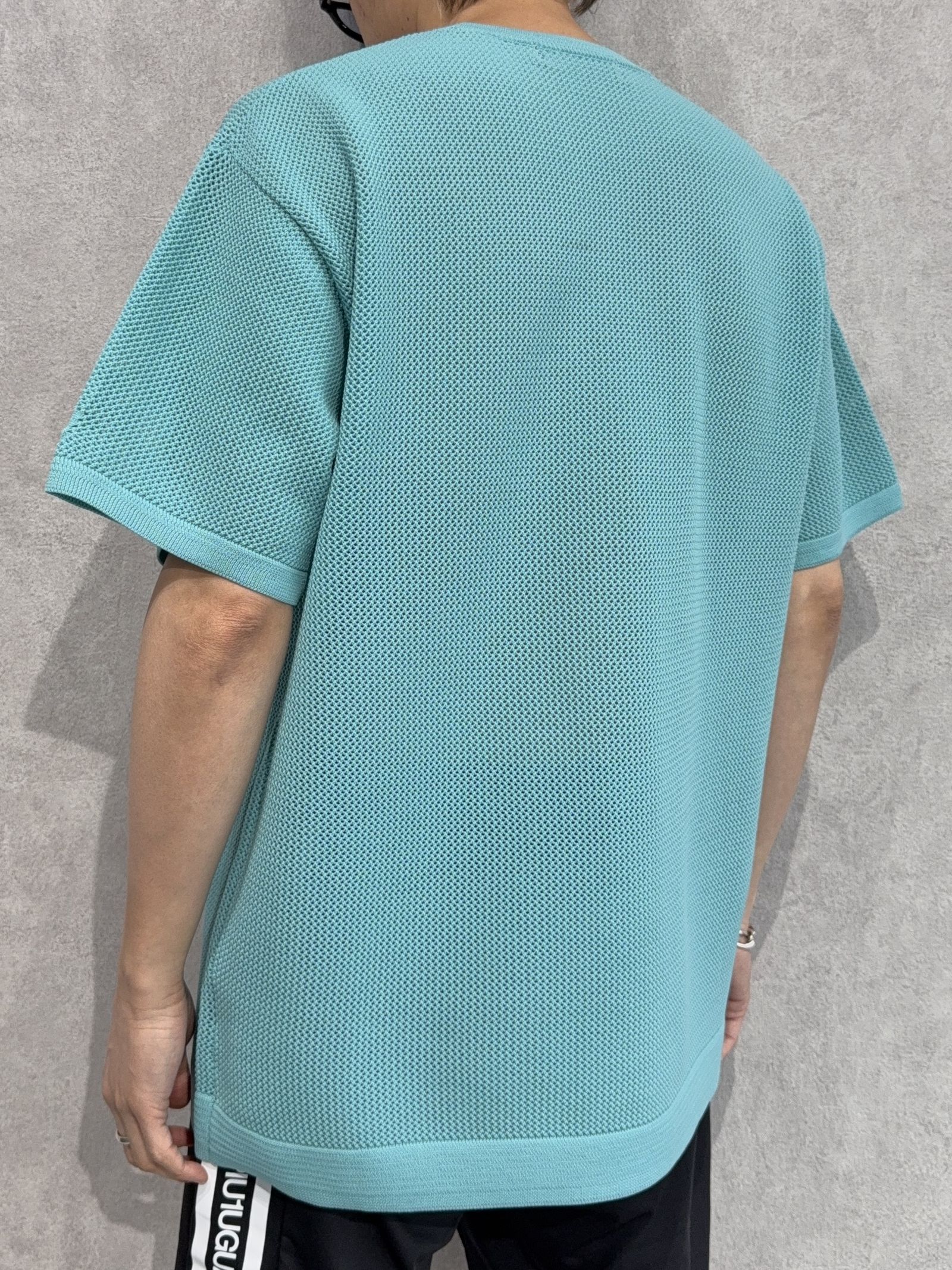 1PIU1UGUALE3 RELAX - ロゴアイコン半袖ニットTシャツ / usk