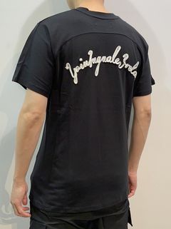 コード刺繍バックロゴ半袖Tシャツ / ust-23010 / ブラック