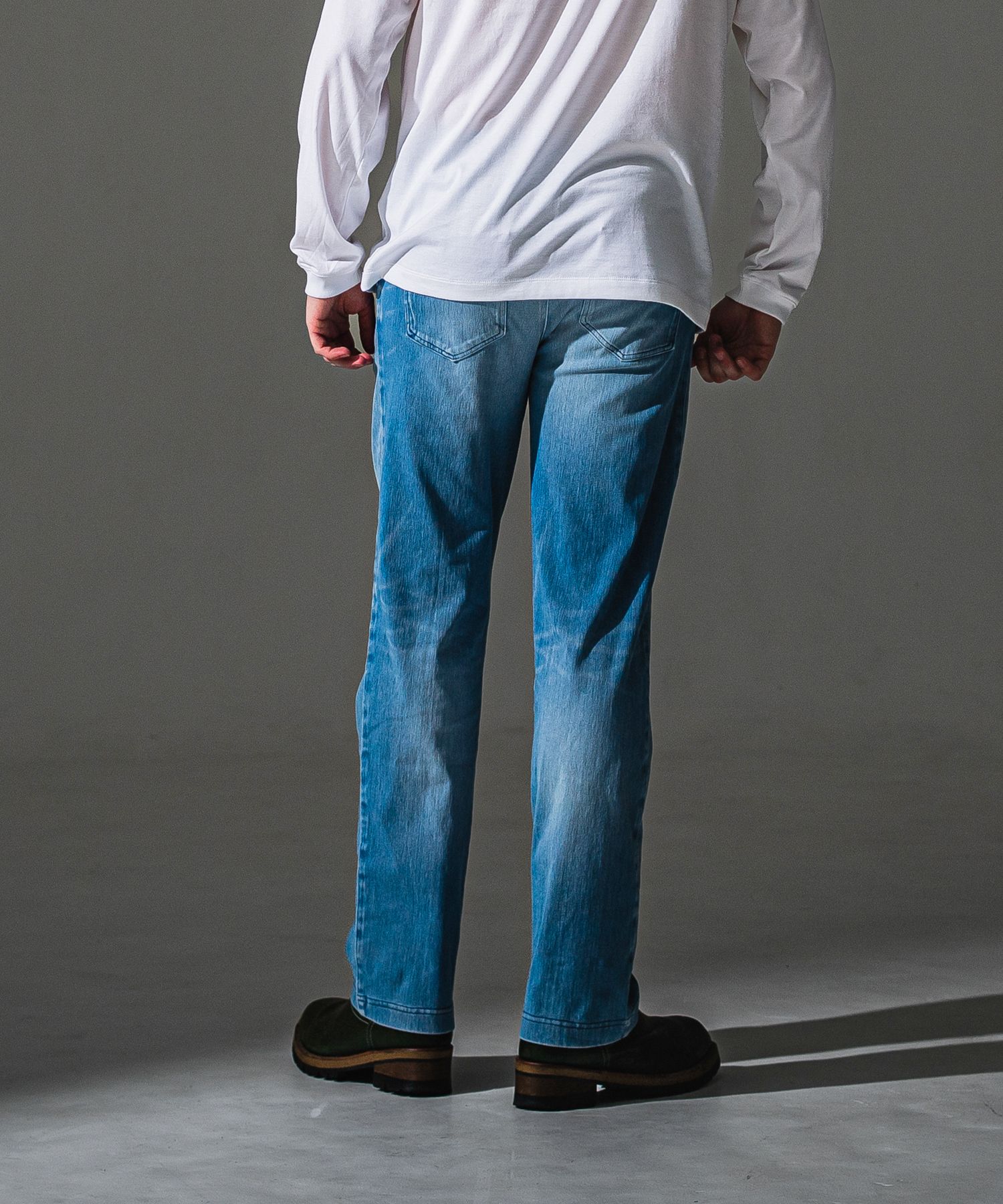 DENIM JERSEY WIDE PT / RC41-ST-016WTD / ライトオンスデニムジャージセミワイドパンツ / ライトインディゴ (8月中旬入荷予定)