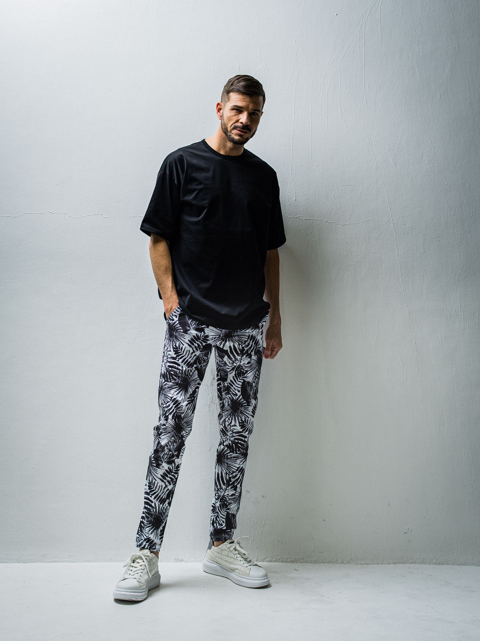 CHRIS EASY PANTS / RC27-ST-016 / リーフイージーパンツ / リーフブラック