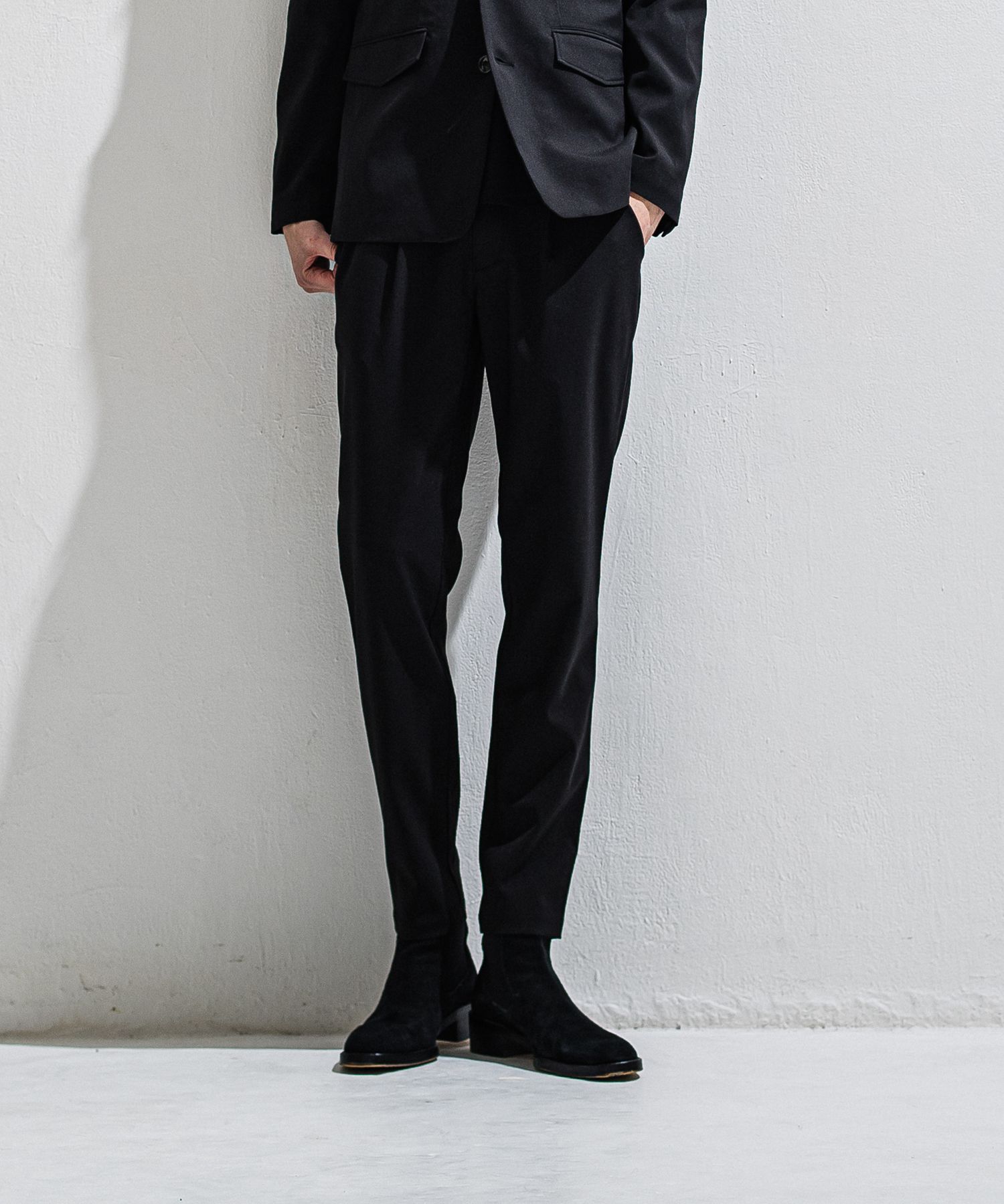 GAVIRIA SLACKS EASY PANTS / DP1-ST-001 / スラックスイージーパンツ / ブラック (3月中旬入荷予定)