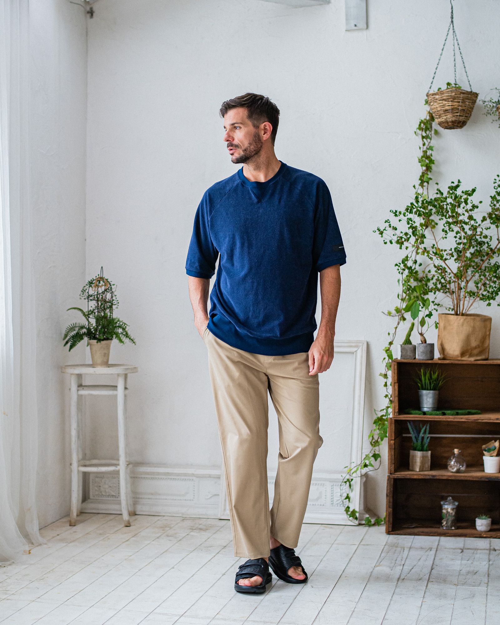 CHRIS EASY WIDE TUCK PANTS / RC32-ST-016WT / ワイドタックパンツ / ベージュ