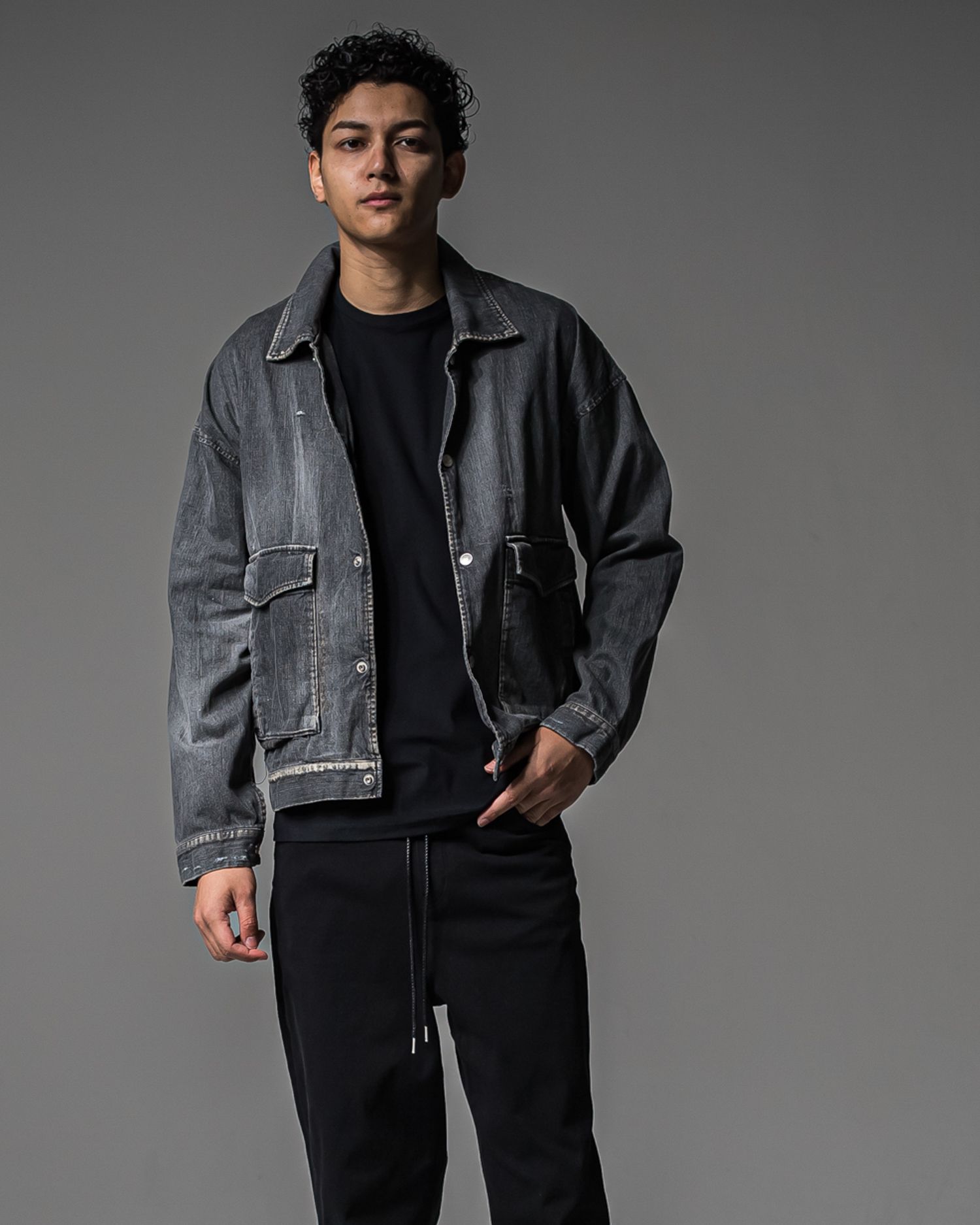 LDENIM AG FLIGHT JACKET / RC37-JK-001 / デニムフライトジャケット / ブラックユーズド