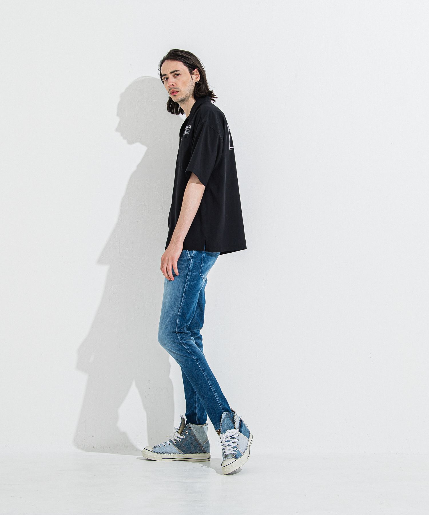 DENIM JERSEY CHRIS EASY TUCK PT / RC36-ST-016TD / ライトオンスデニムジャージイージータックパンツ / ダークインディゴ