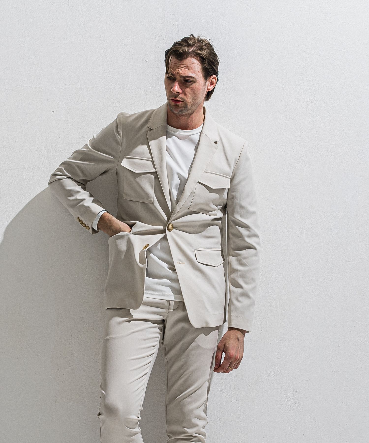 PS-65 JACKET / DP1-JK-002 / ミリタリーテーラードジャケット / ベージュ (2月中旬入荷予定)