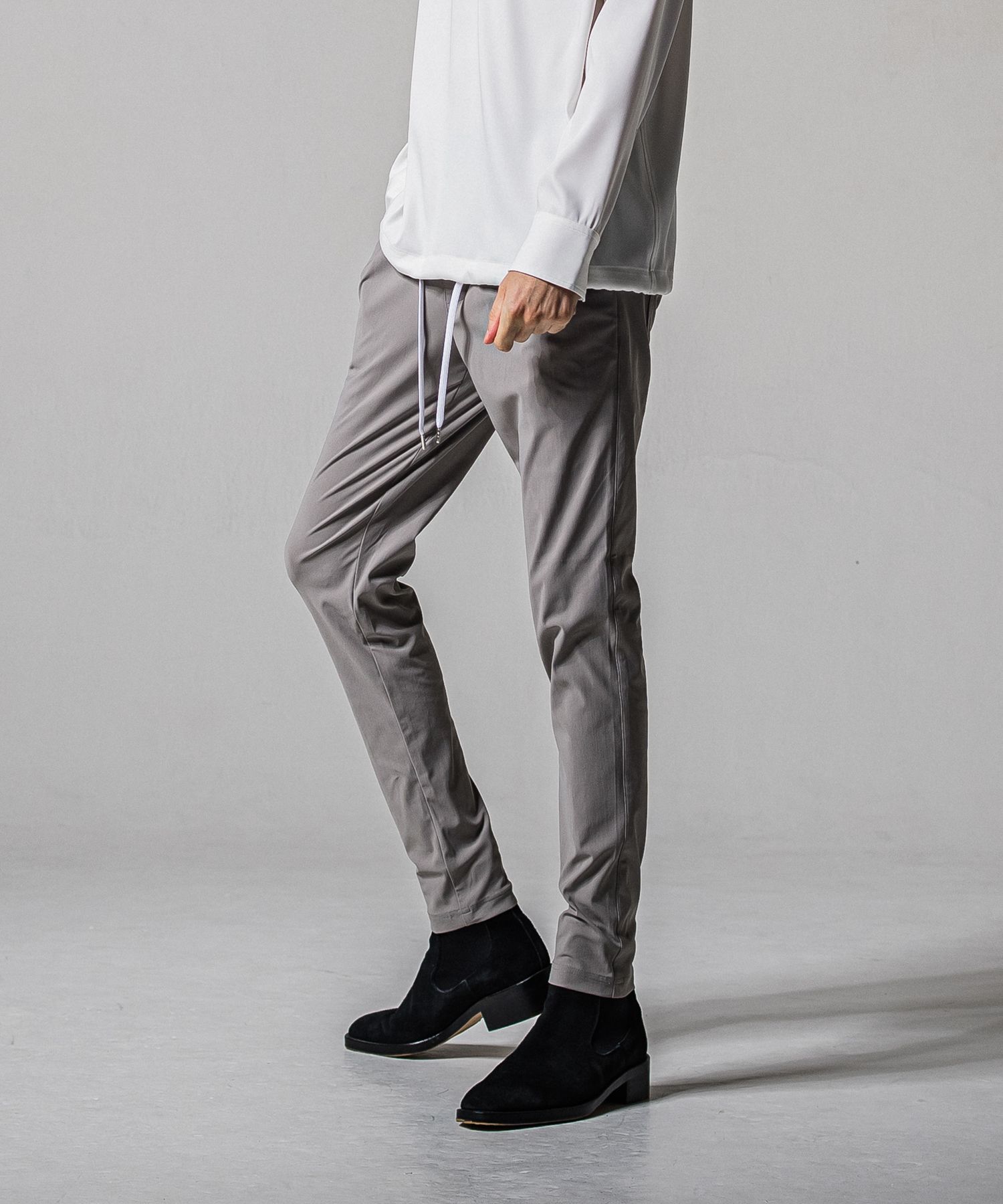 CHRIS EASY TUCK PANTS / RC39-ST-016T / ナイロンイージータックパンツ / グレー (3月上旬入荷予定)