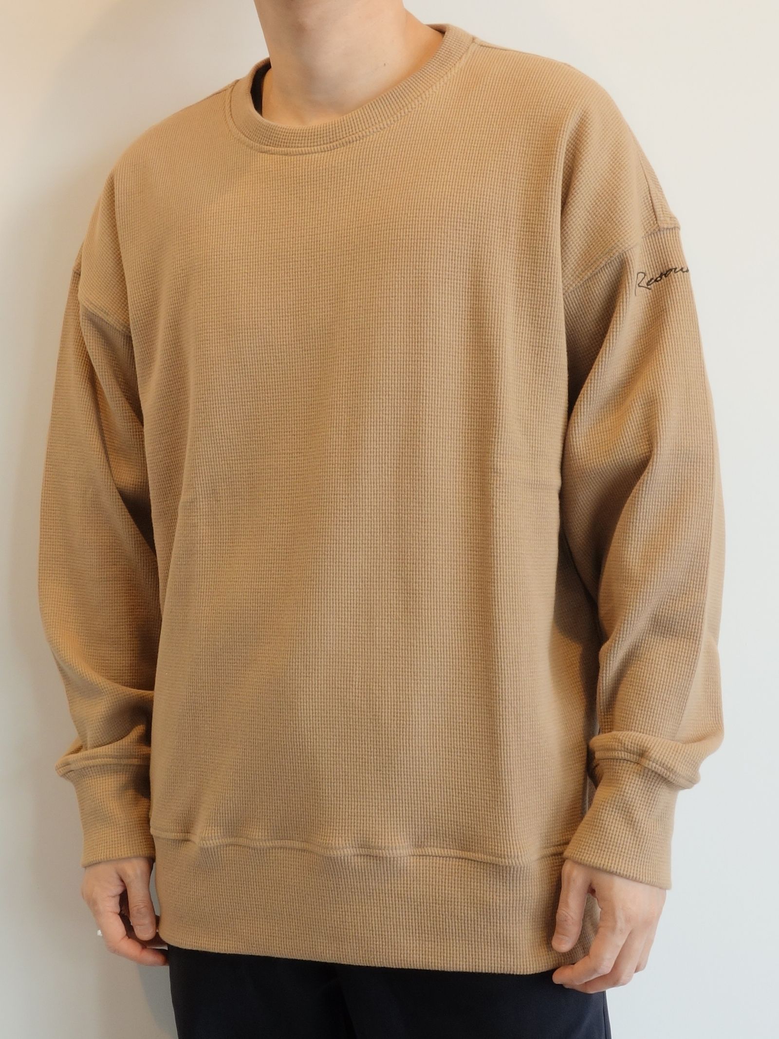 RESOUND CLOTHING - WAFFLE THERMAL LOOSE TRAINER / BASIC-CUT-002