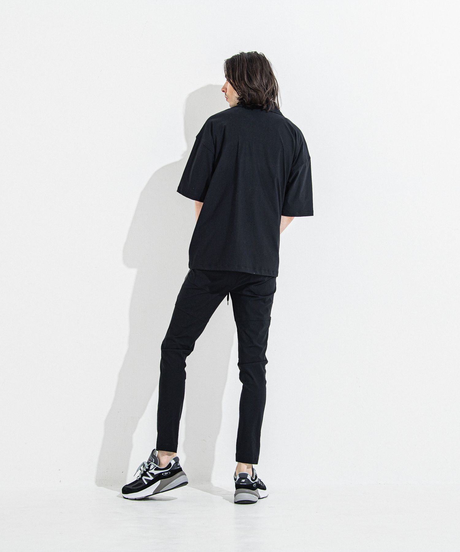 NYLON HALF COACH JACKET / RC36-C-002 / 半袖ナイロンコーチジャケット / ブラック