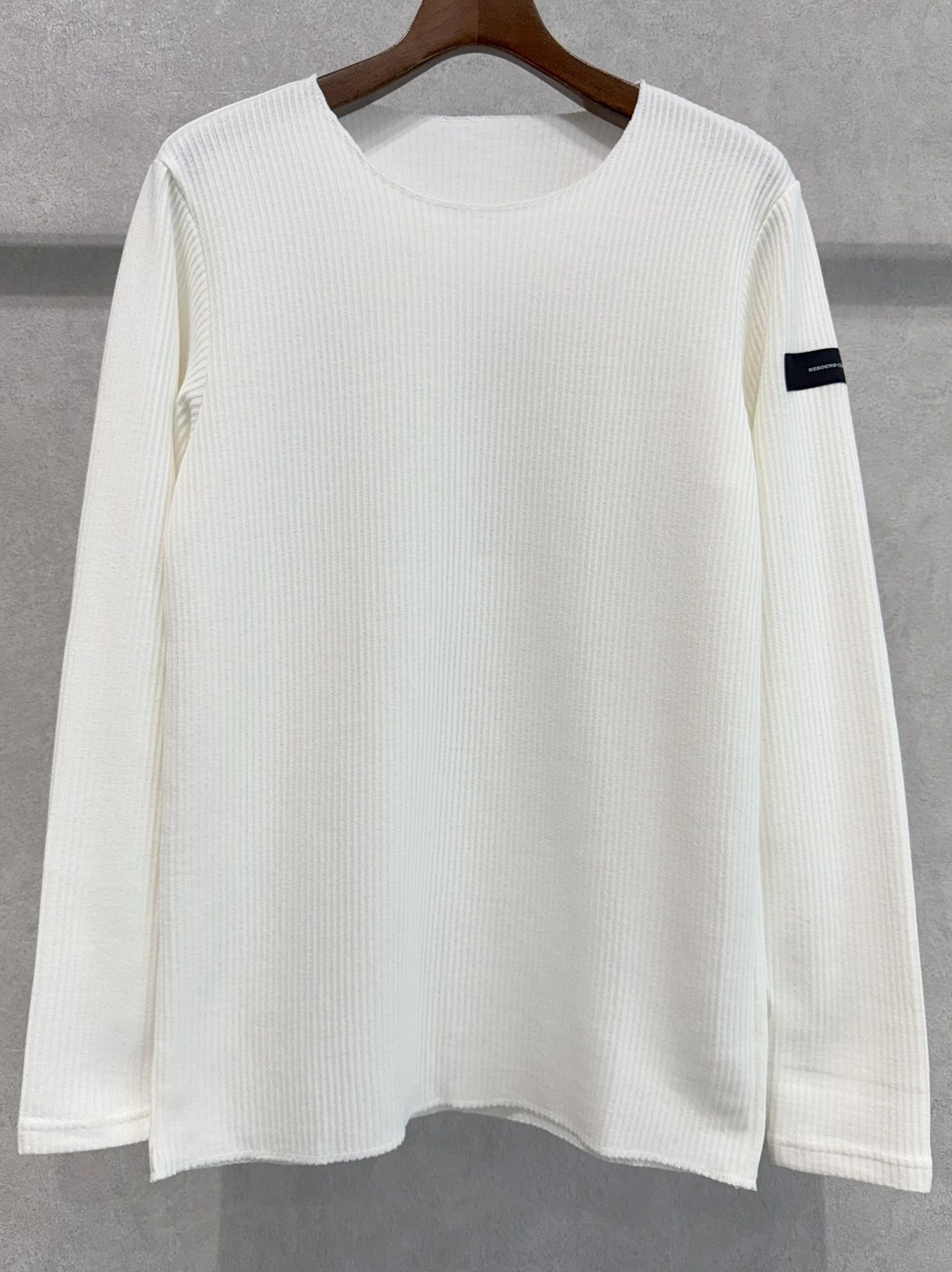 CUTOFF RAIL LONGSLEEVE / RC37-C-001 / レールカットソー / ホワイト