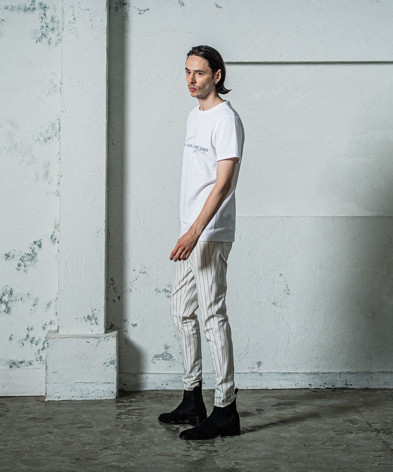NSNF BASIC TEE / RC35-T-003 / メッセージロゴジャストTシャツ / ホワイト