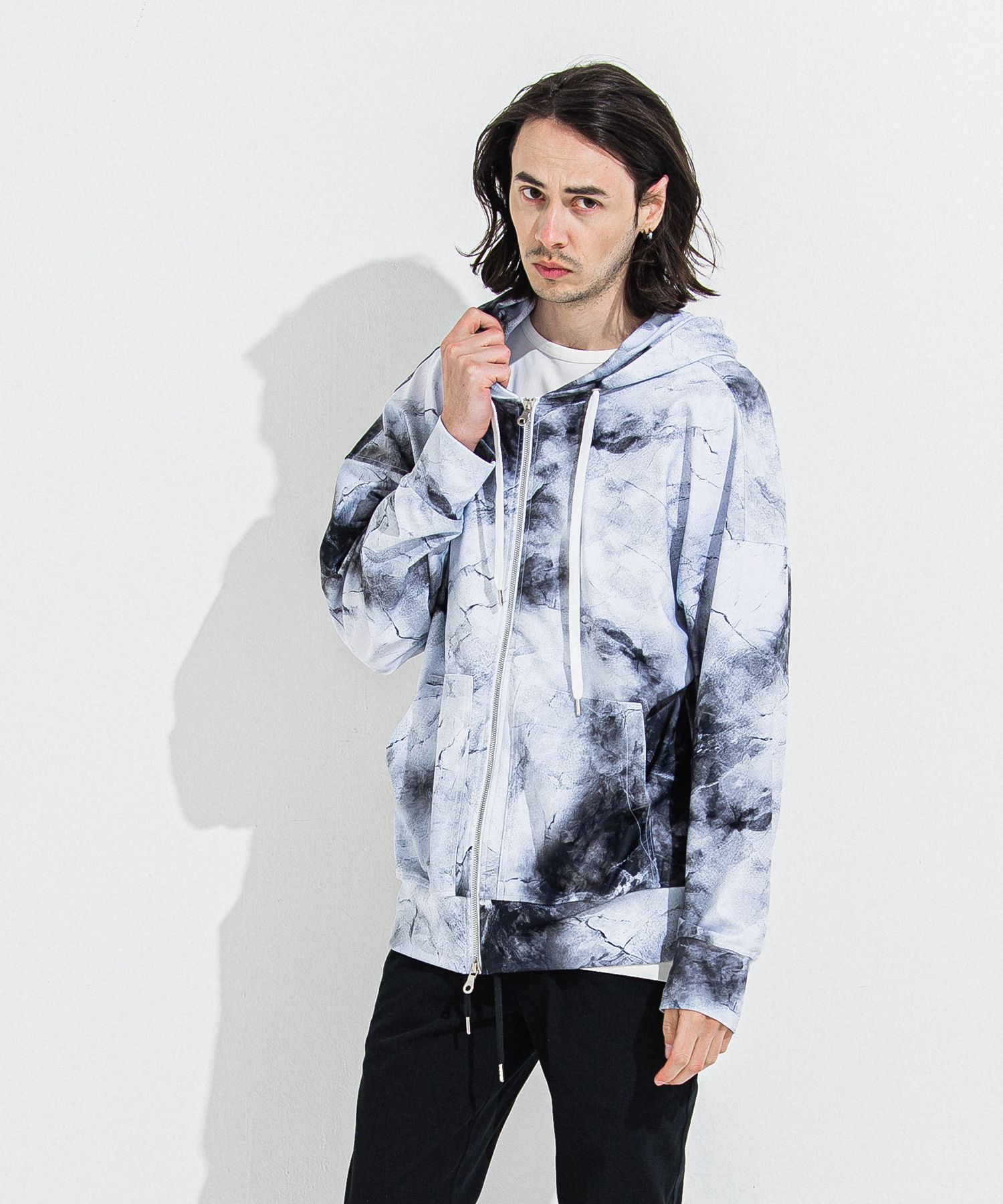 RUSH OVER ZIPUP HOODIE / RC36-C-001 / ラッシュガードパーカー / マーブルホワイト