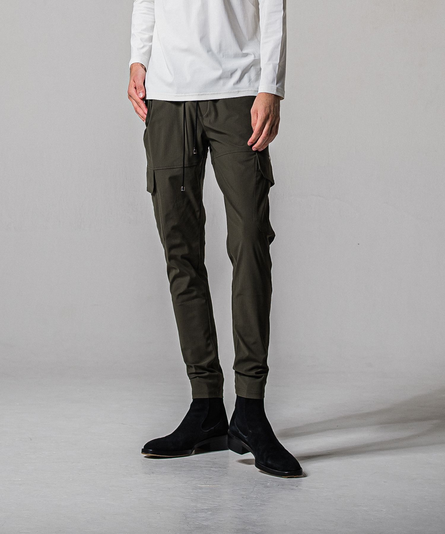DARRELL CARGO PT / BASIC-ST-010 / ナイロン ラインカーゴパンツ / カーキ (2月下旬入荷予定)