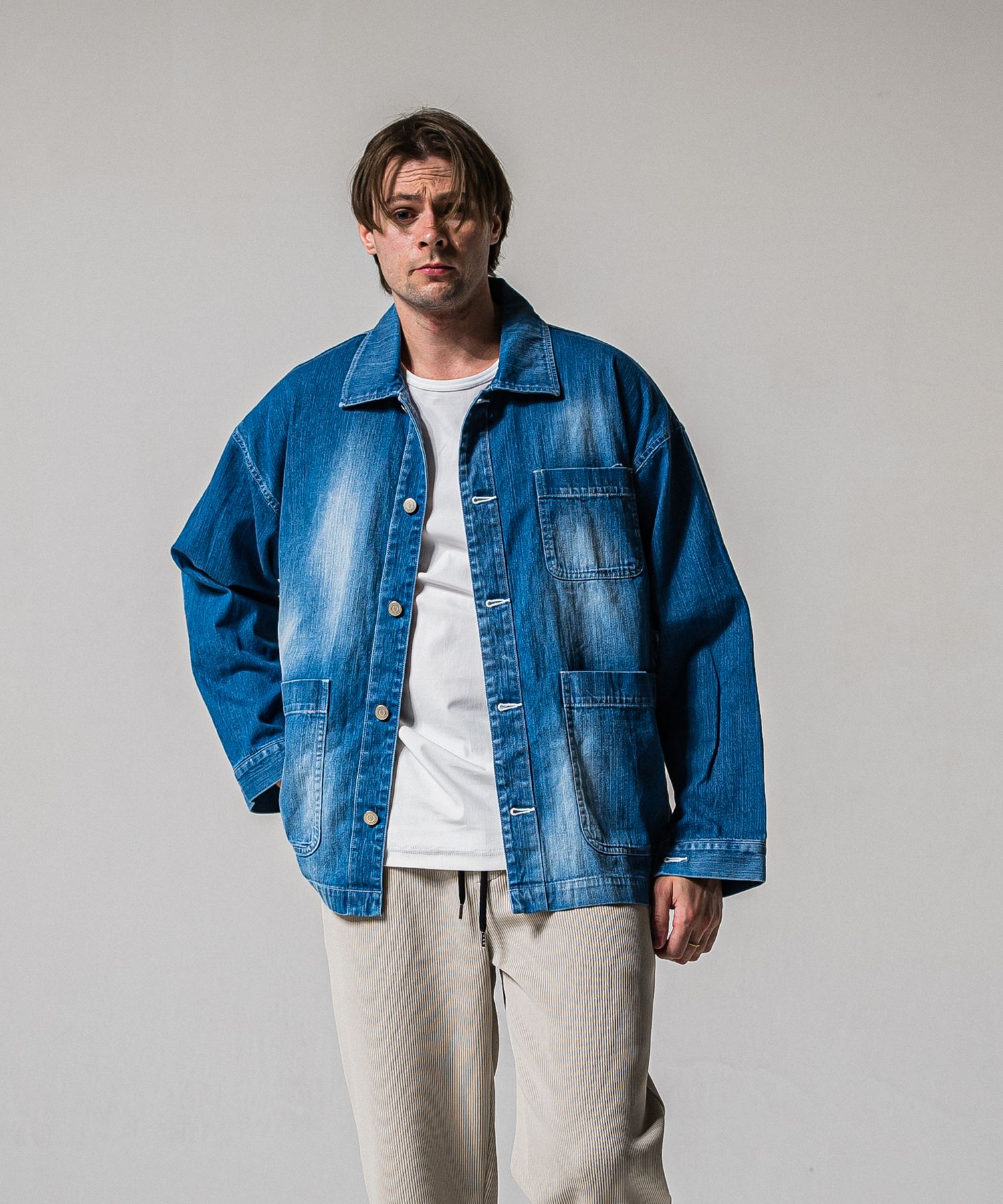 RC CAVER ALL / RC39-JK-004 / デニムカバーオール / ライトインディゴ (2月中旬入荷予定)