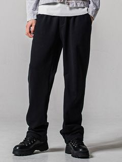 AZE WIDE TUCK PANTS / RC39-ST-016WT2 / 高機能畦編みニットワイドタックパンツ / ブラック (1月中旬入荷予定)