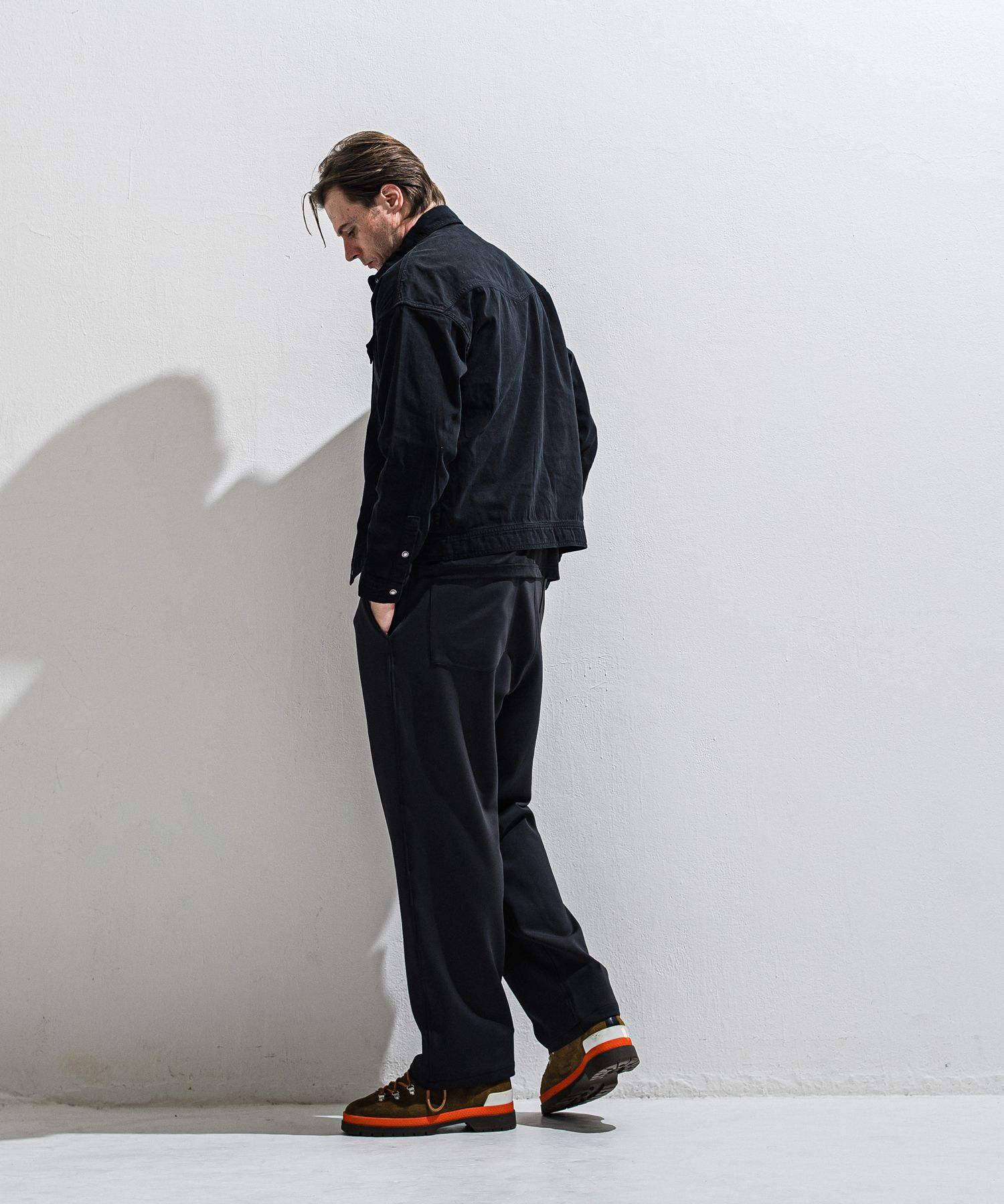 EMILIO DB WIDE PANTS / DP1-ST-003 / ダンボールジャージスーパーワイドパンツ / ブラック (3月中旬入荷予定)