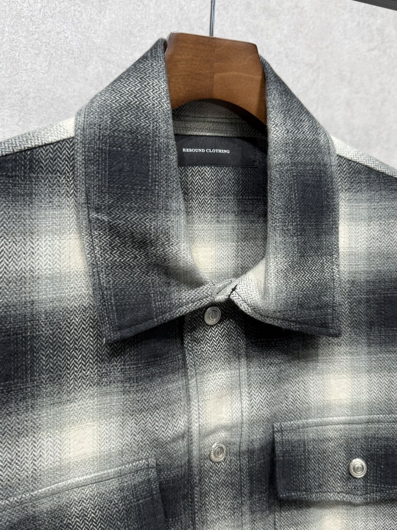 FLANNEL CHECK JK / RC41-JK-006 / フランネルチェックCPOジャケット / ブラック