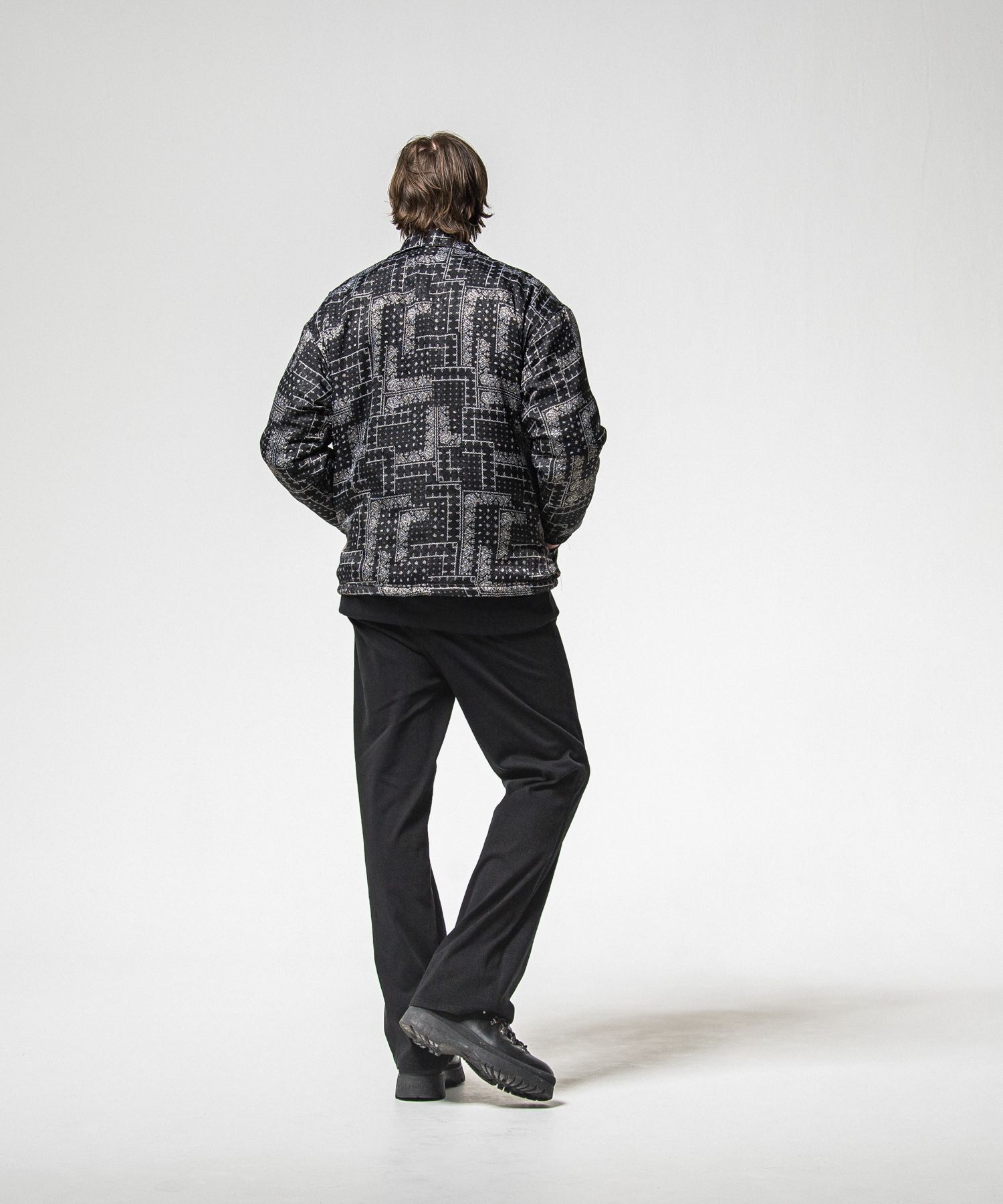FUR COACH JK / RC38-JK-005 / キルティングファーコーチジャケット / ペイズリーブラック (11月中旬入荷予定)