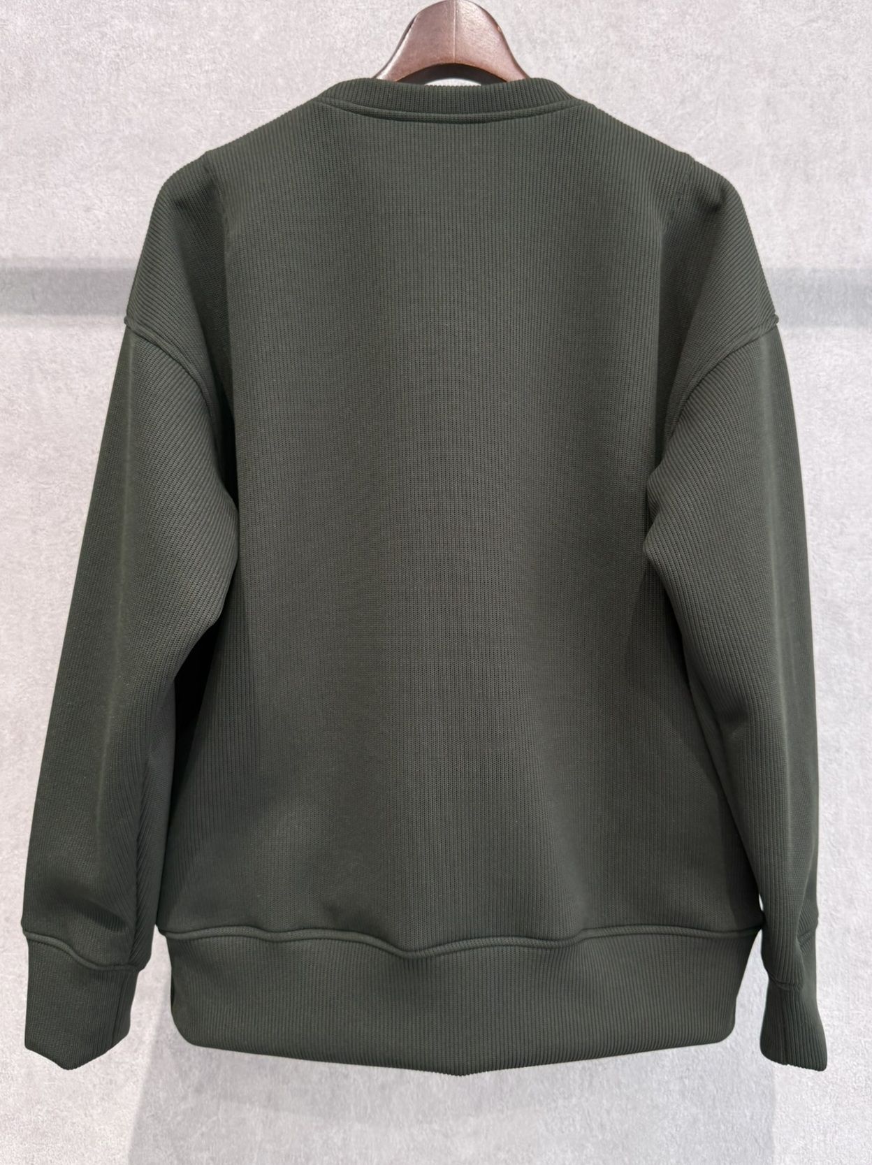 AZE MILITARY DROP TRAINER / RC39-C-003 / 高機能畦編みニットトレーナー / カーキ