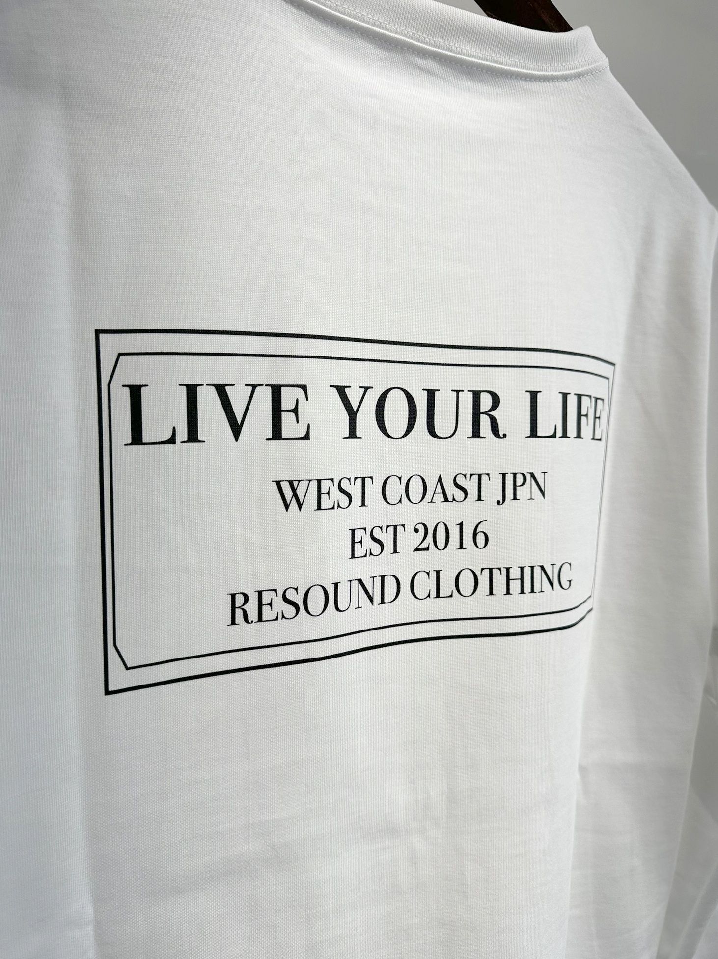 CREW LONG SLEEVE TEE / RC33-T-002 / バックプリント長袖Tシャツ / ホワイト