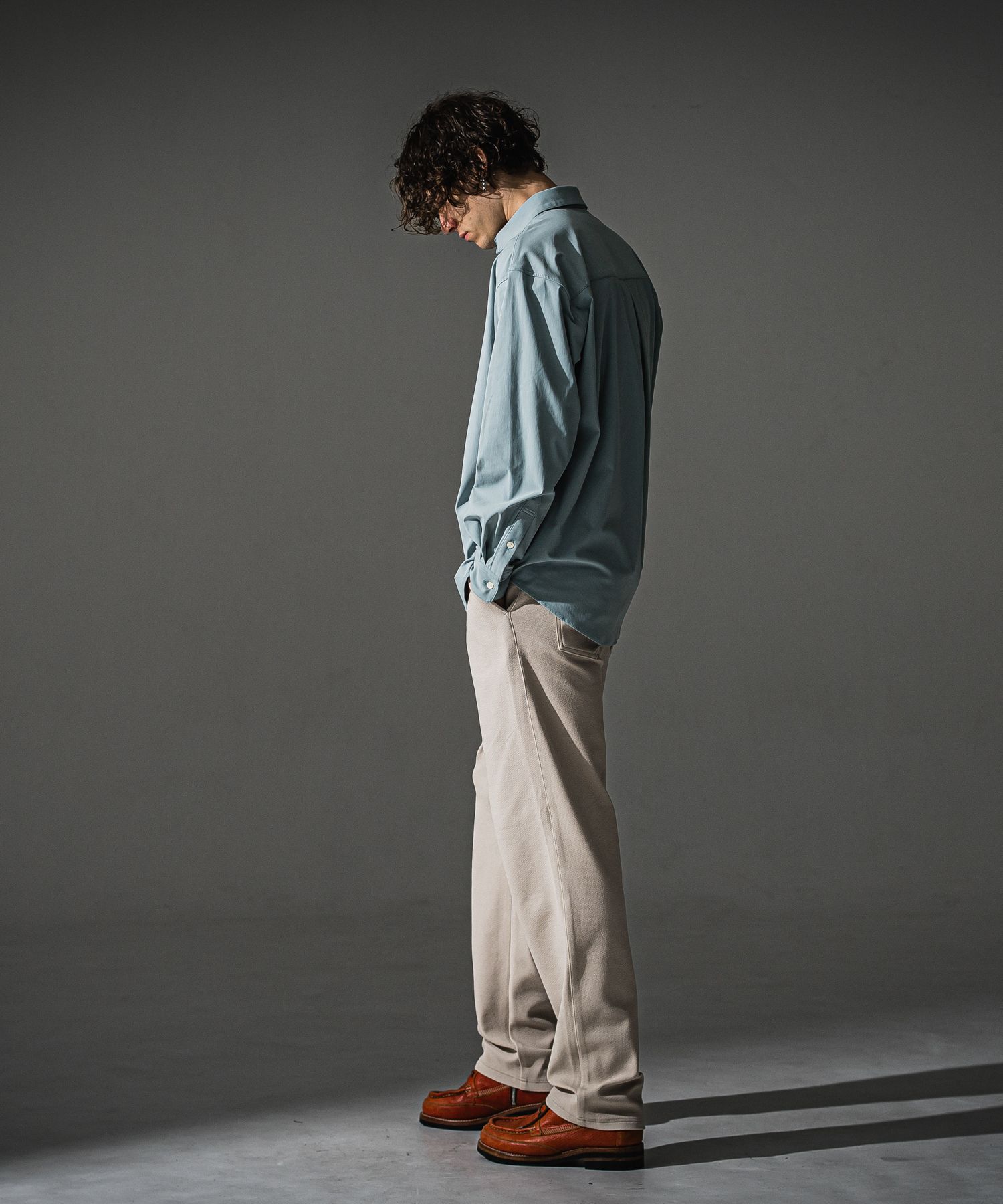 NYLON JACK SHIRTS / RC41-SH-001 / オーバーサイズナイロンシャツ / アクア (7月下旬入荷予定)