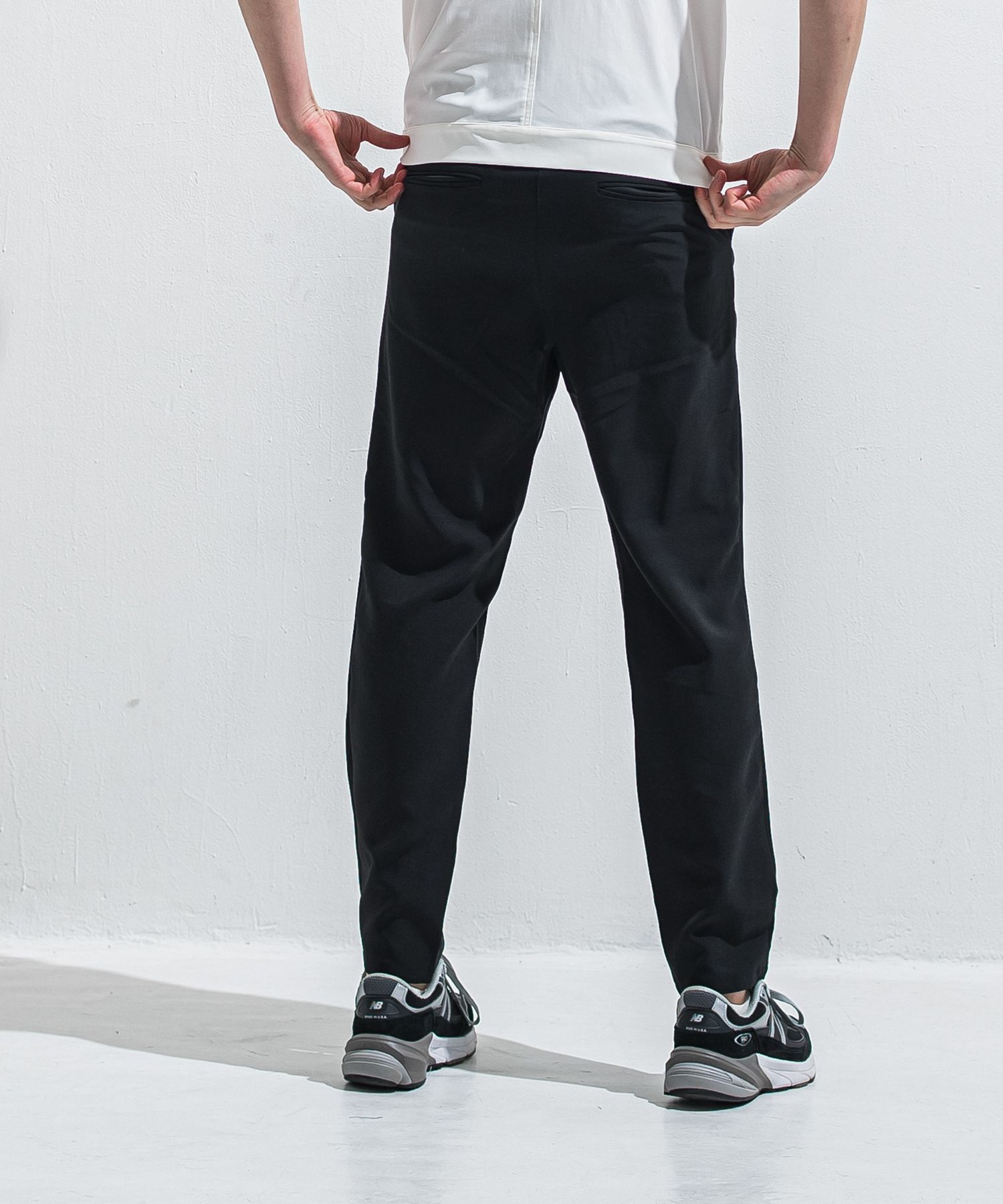 PAT WIDE EASY PANTS / RC40-ST-036BN / ワイドテーパードパンツ / ツイルブラック (4月中旬入荷予定)