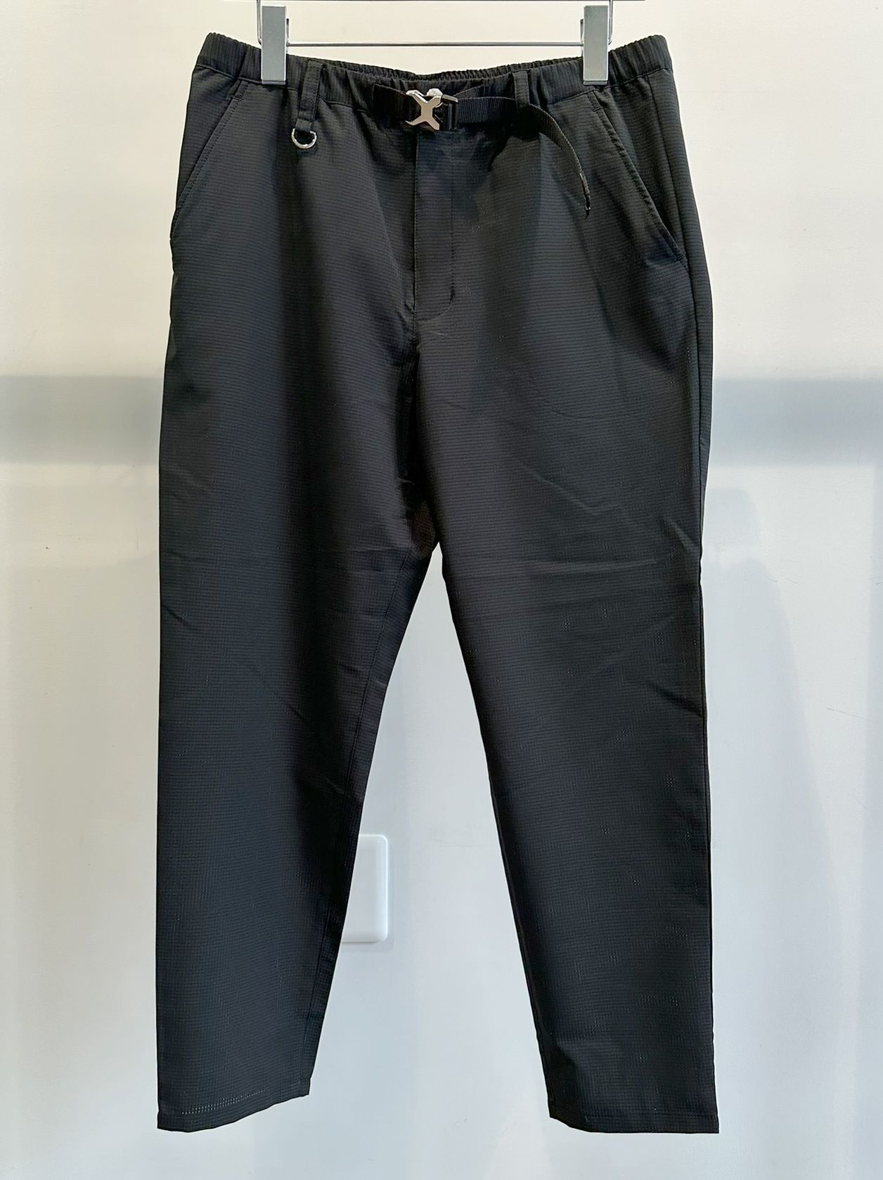 PAT WIDE EASY PANTS / RC32-ST-036 / ベルト付きテーパードワイドパンツ / ブラック