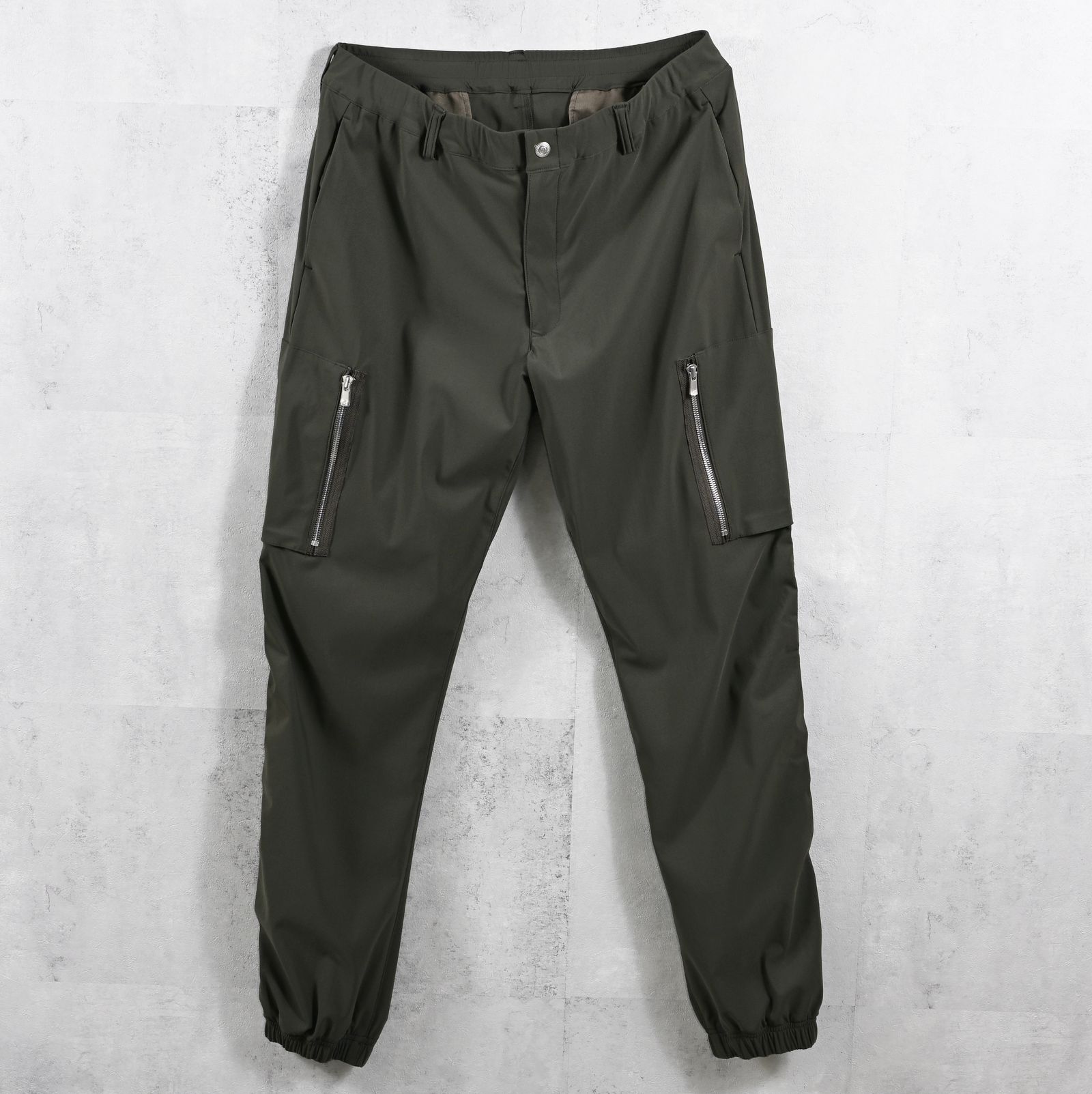 DAVID NYLON CARGO PANTS / RC40-ST-040 / ミリタリーナイロン裾ゴムカーゴパンツ / カーキ (6月中旬入荷予定)