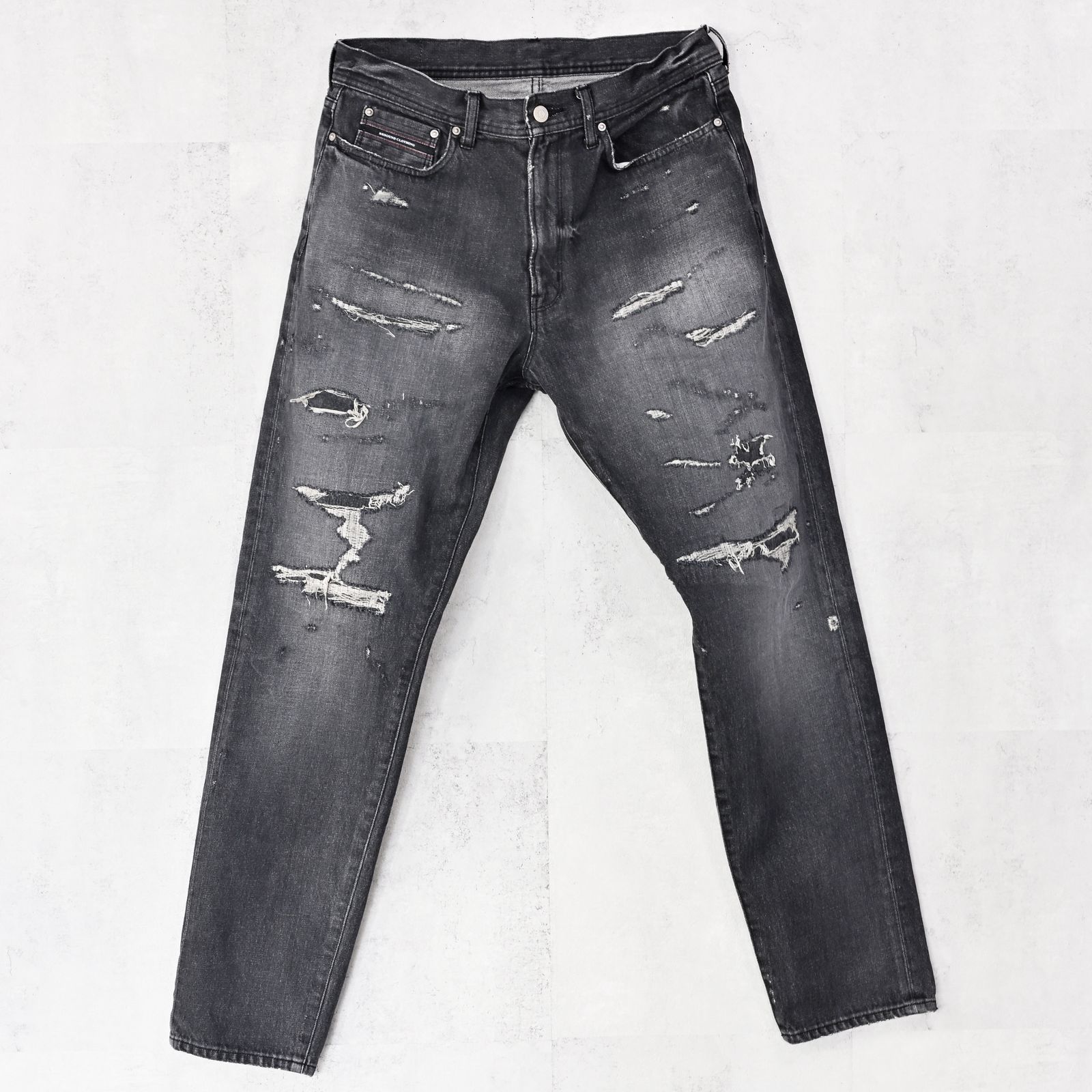SCOTT JEANSS / RC42-ST-006 / レギュラーテーパードデニムパンツ / ブラックユーズド (12月中旬入荷予定)