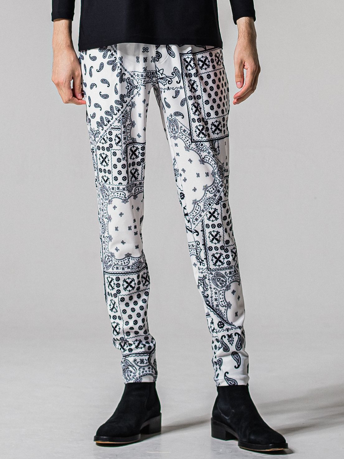 CHRIS EASY TUCK PANTS / RC39-ST-016T / ナイロンイージータックパンツ / バンダナホワイト (3月上旬入荷予定)