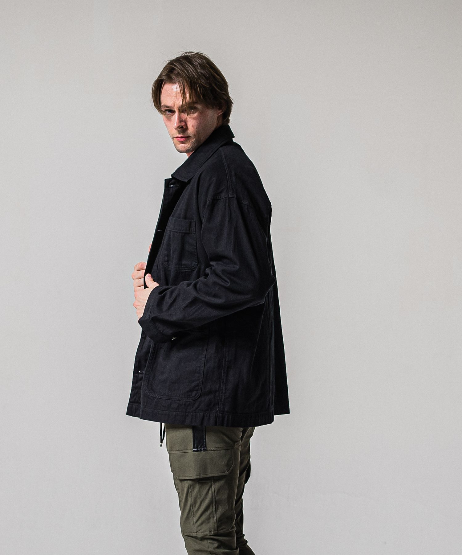 RC CAVER ALL / RC39-JK-004 / デニムカバーオール / ブラック (2月中旬入荷予定)