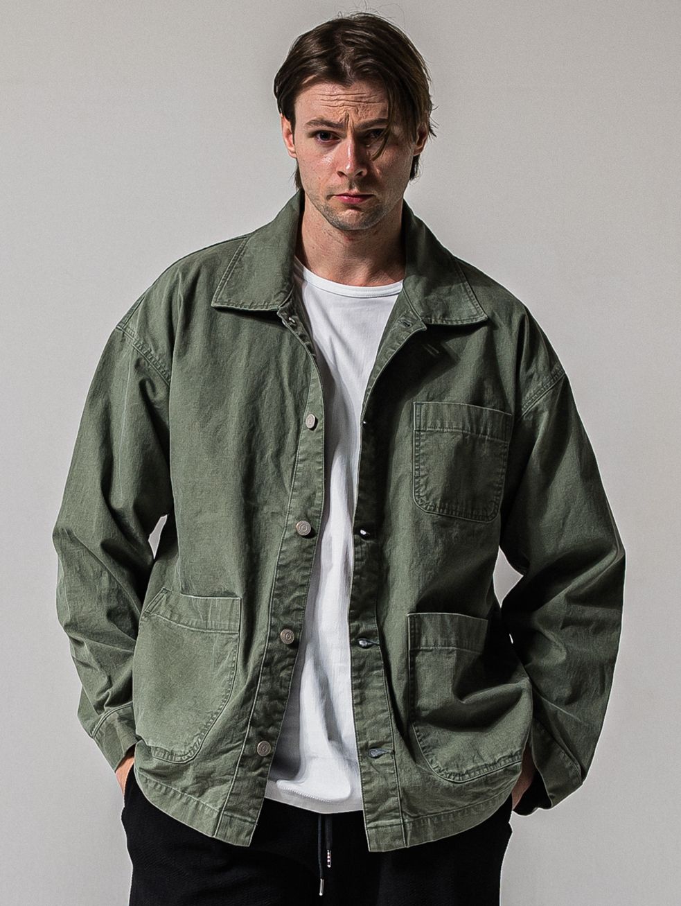 RC CAVER ALL / RC39-JK-004 / デニムカバーオール / ダックカーキ (3月中旬入荷予定)