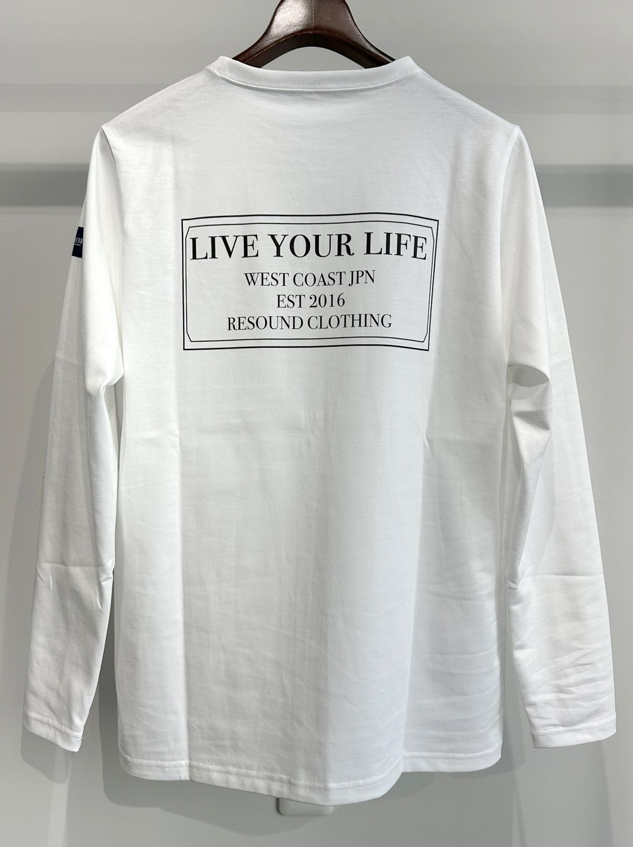 CREW LONG SLEEVE TEE / RC33-T-002 / バックプリント長袖Tシャツ / ホワイト
