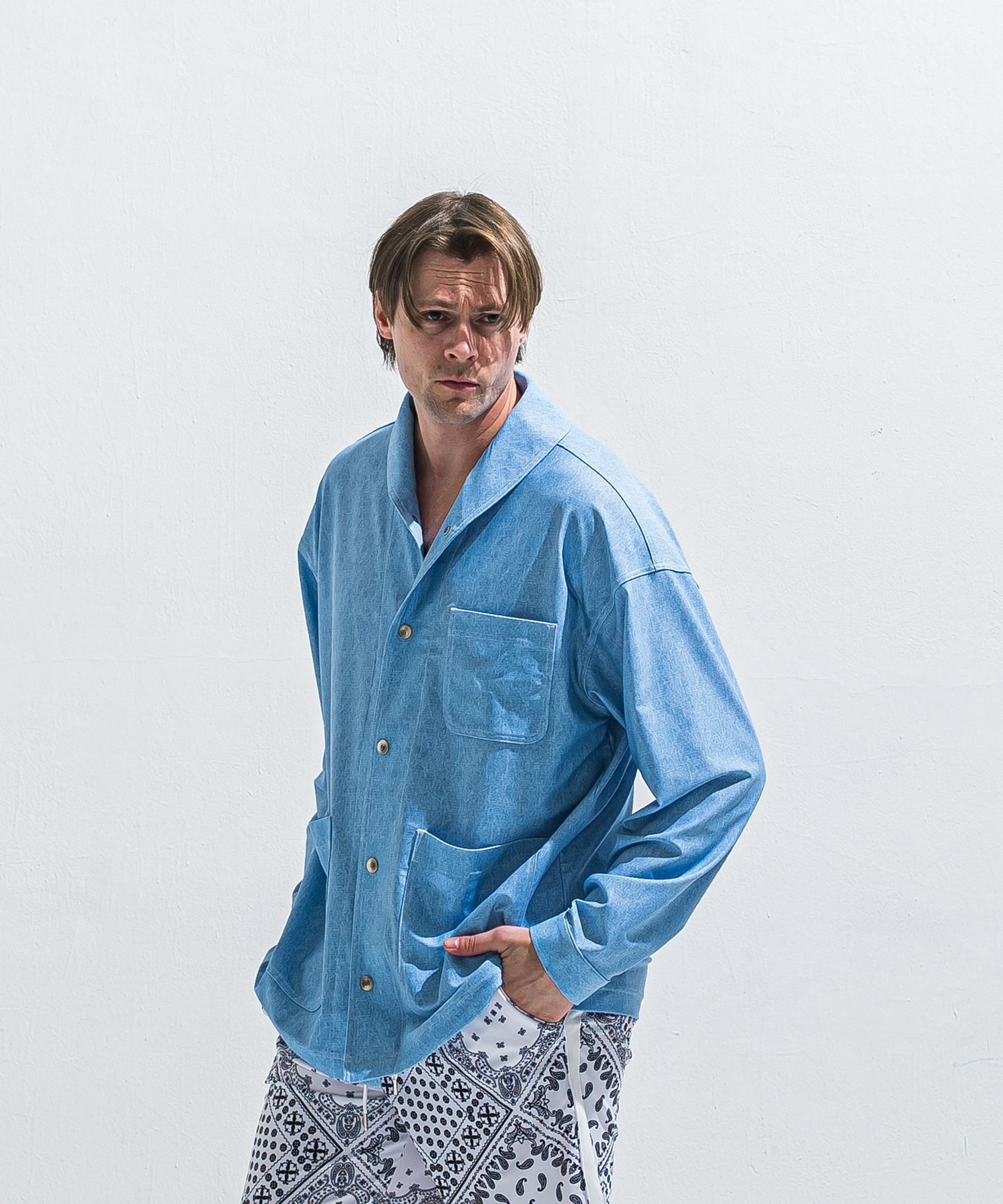 RUSH CAVER ALL / RC40-JK-002 / ラッシュガードカバーオール / ライトインディゴ (5月中旬入荷予定)