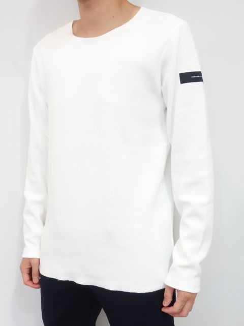 ST COTTON WAFFLE THERMAL / BASIC-CUT-001 / サーマル長袖Tシャツ / ホワイト