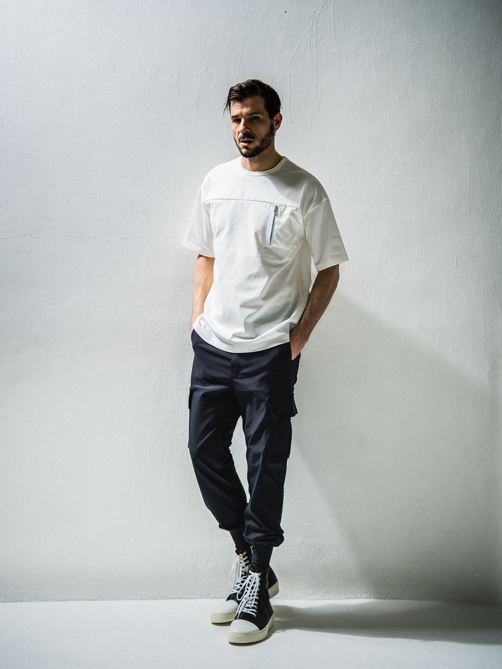 NYLON POCKET LOOSE TEE / RC24-T-006 / ビッグTシャツ※
