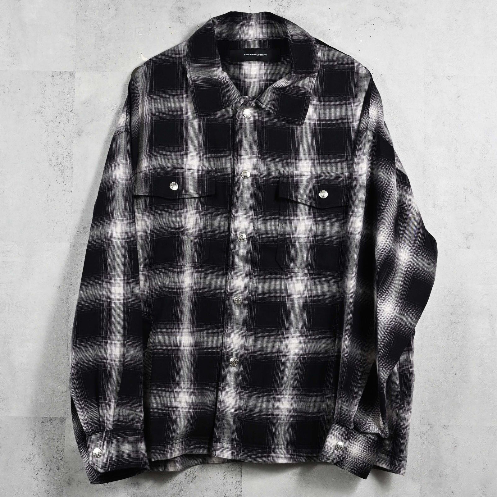 50S CHECK JK / RC39-JK-007C / チェックシャツジャケット / ブラック (2月中旬入荷予定)