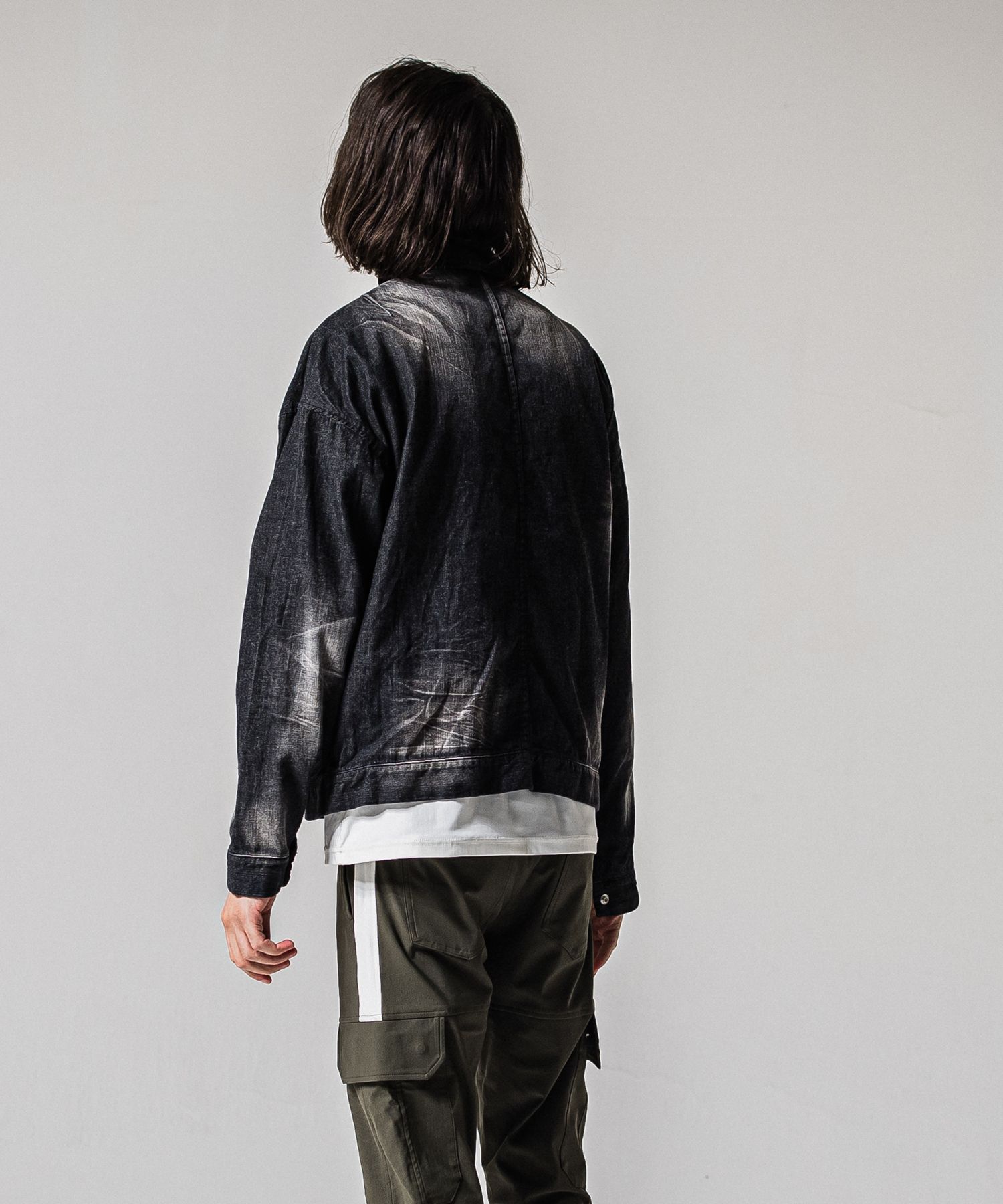 LDENIM AG FLIGHT JACKET / RC39-JK-003 / デニムフライトジャケット / ブラックユーズド (3月中旬入荷予定)