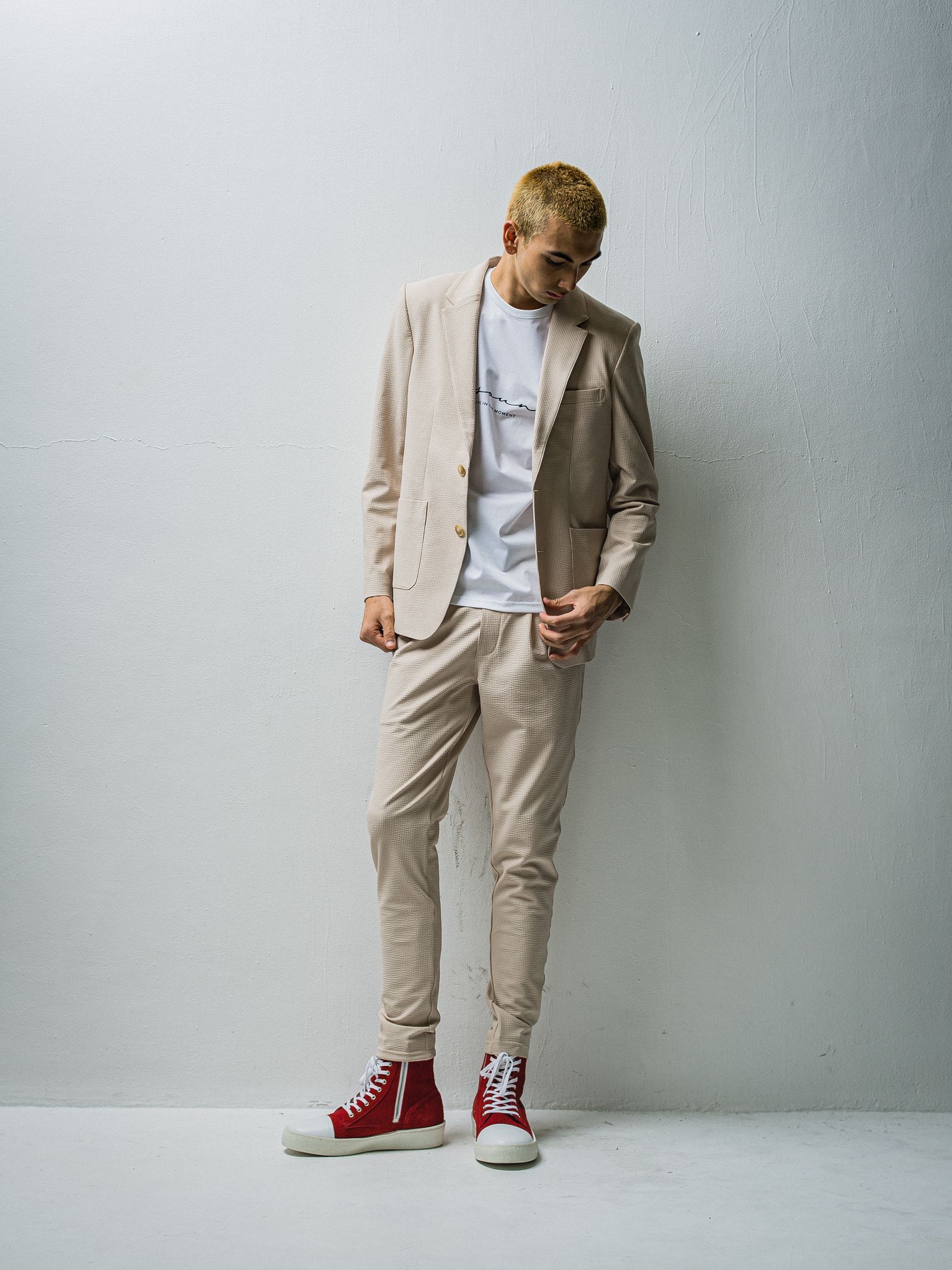 CHRIS EASY TUCK PANTS / RC27-ST-016T / シアサッカーイージータックパンツ / ベージュ