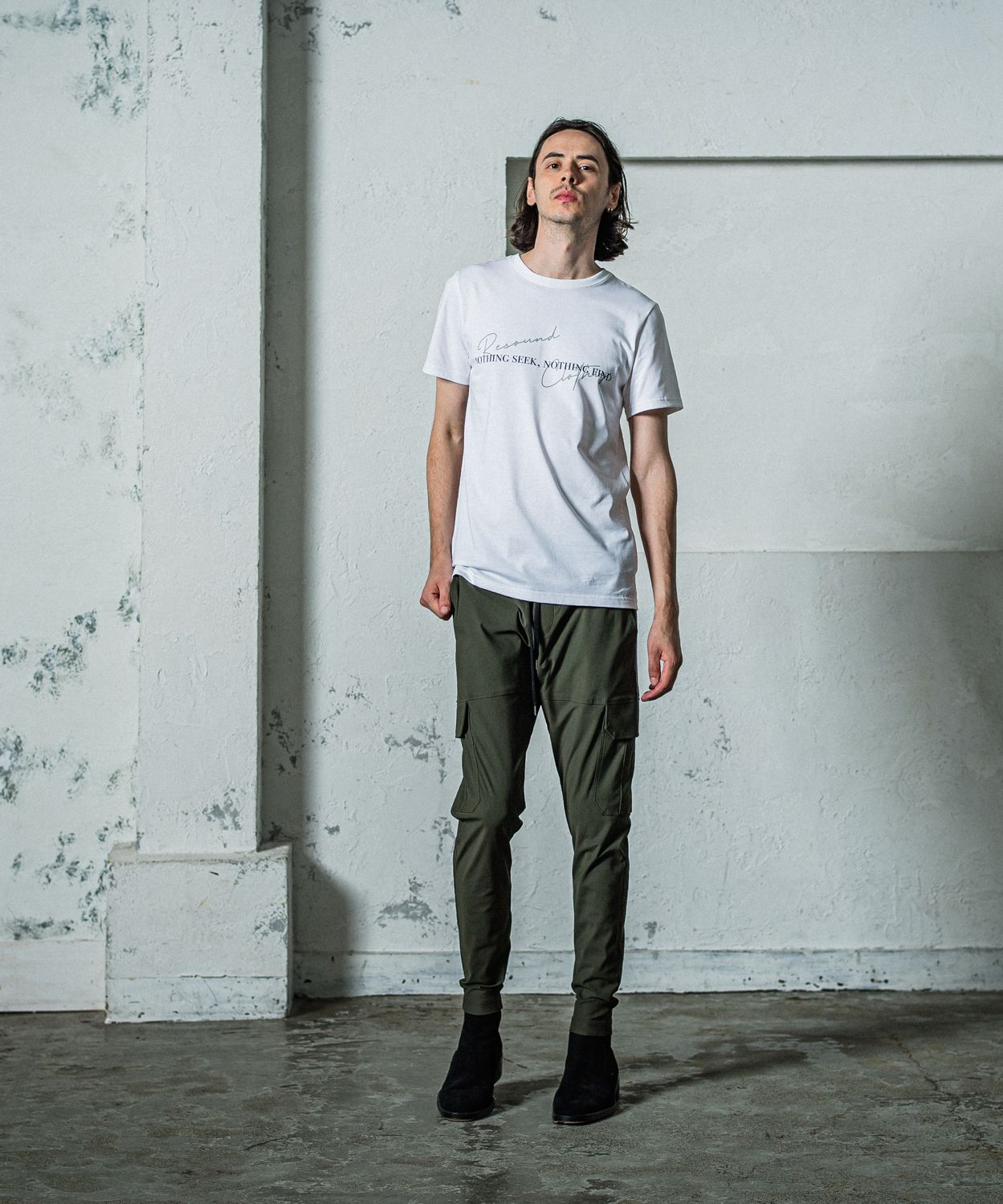 NSNF BASIC TEE / RC35-T-003 / メッセージロゴジャストTシャツ / ホワイト