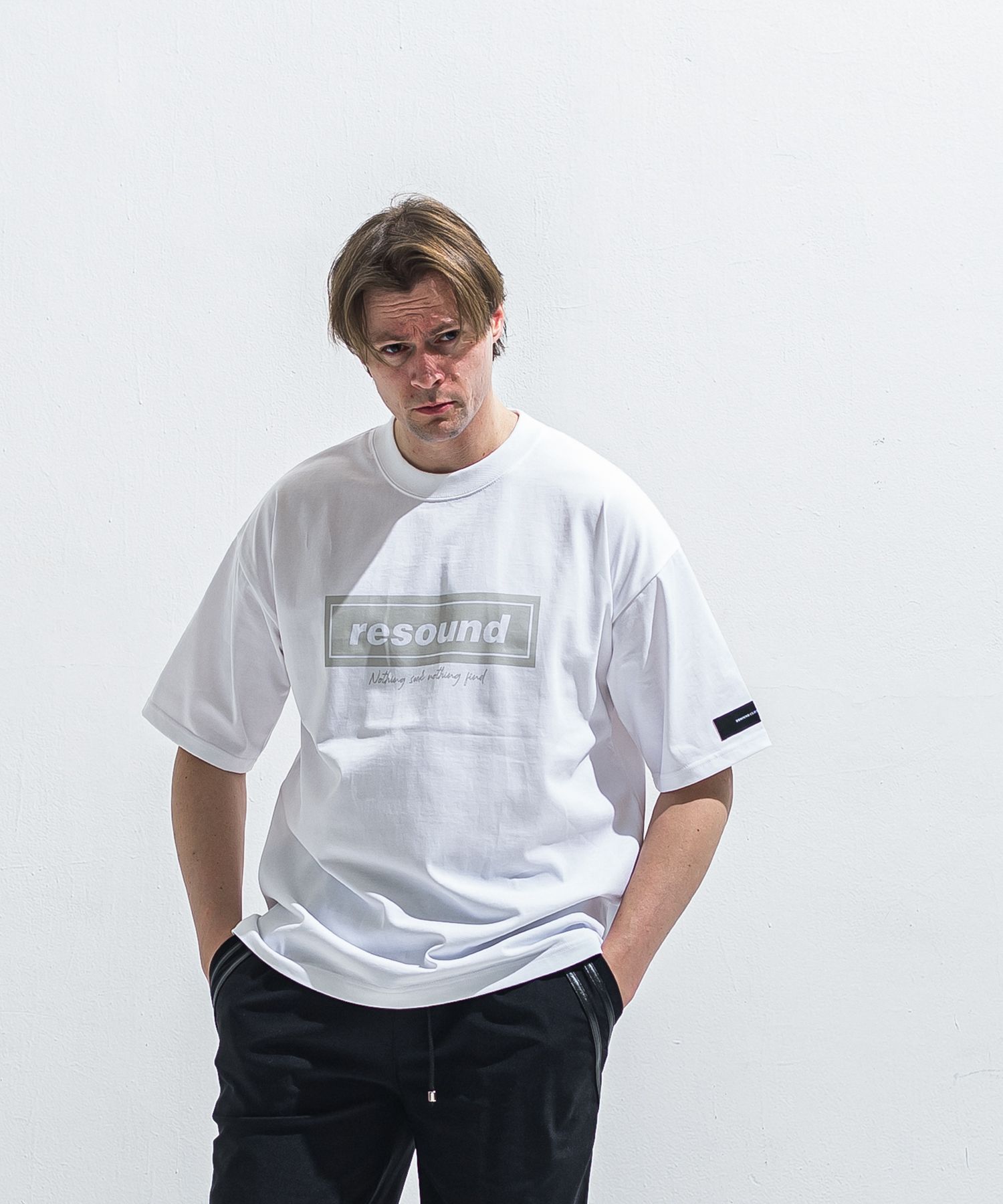 BOX OVER TEE / RC40-T-007 / ボックスロゴビッグTシャツ / ホワイト×グレー (5月中旬入荷予定)