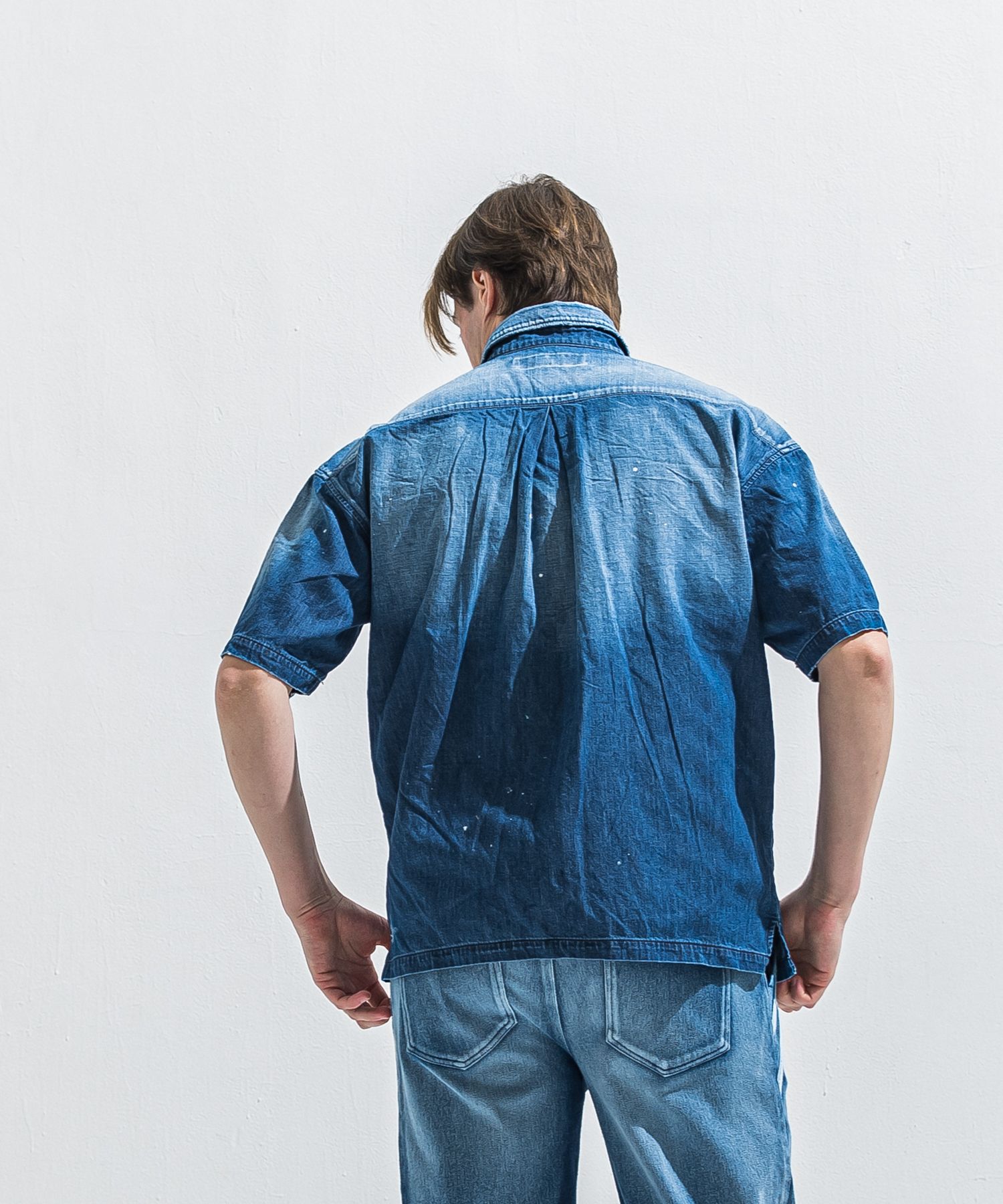 HALF DENIM SHIRTS / RC40-SH-002 / デニム半袖シャツ / ダークインディゴ (6月上旬入荷予定)
