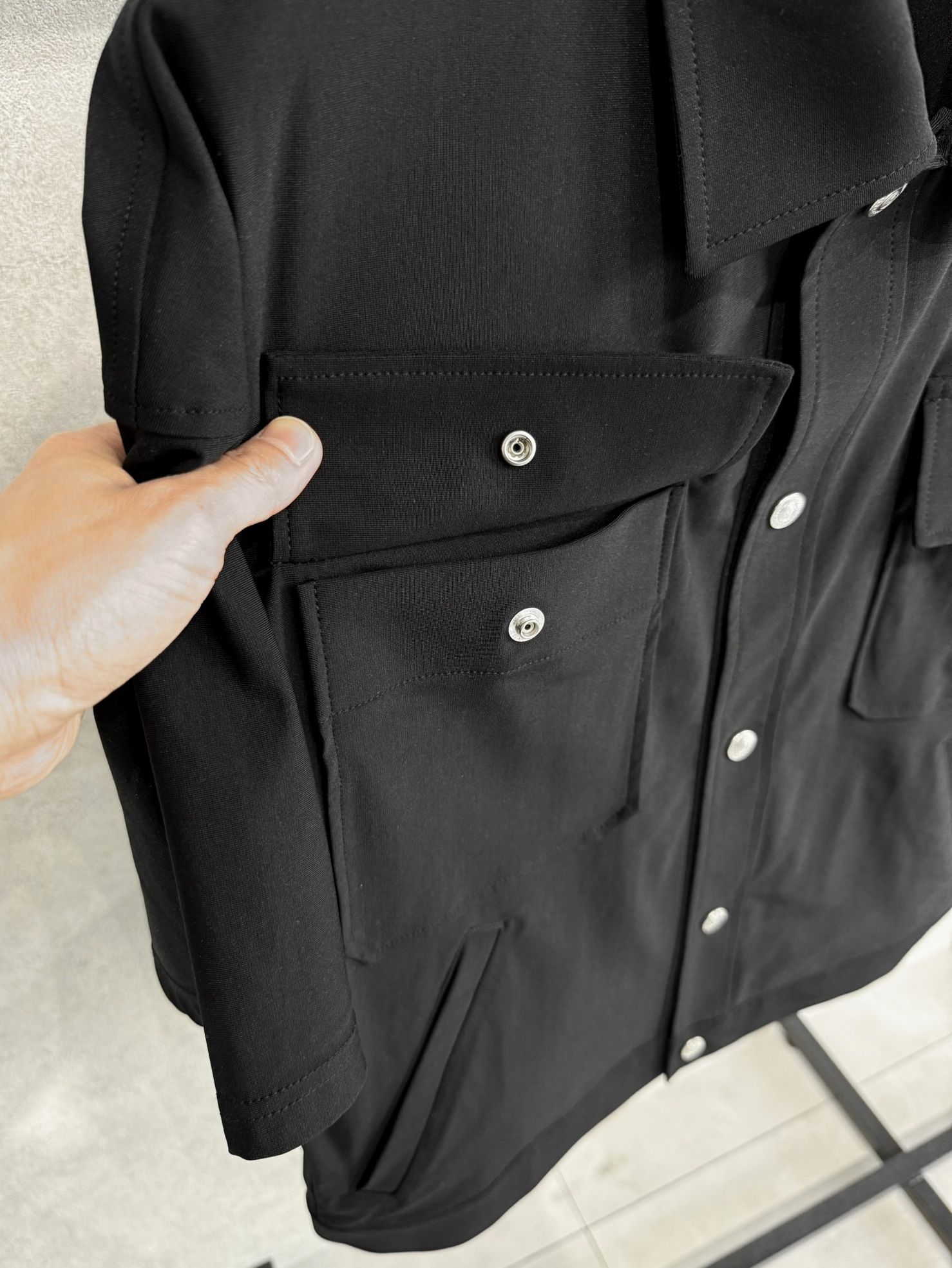 CPO HALF SHIRTS JK / RC40-SH-003 / 半袖ナイロンCPOジャケット / ブラック